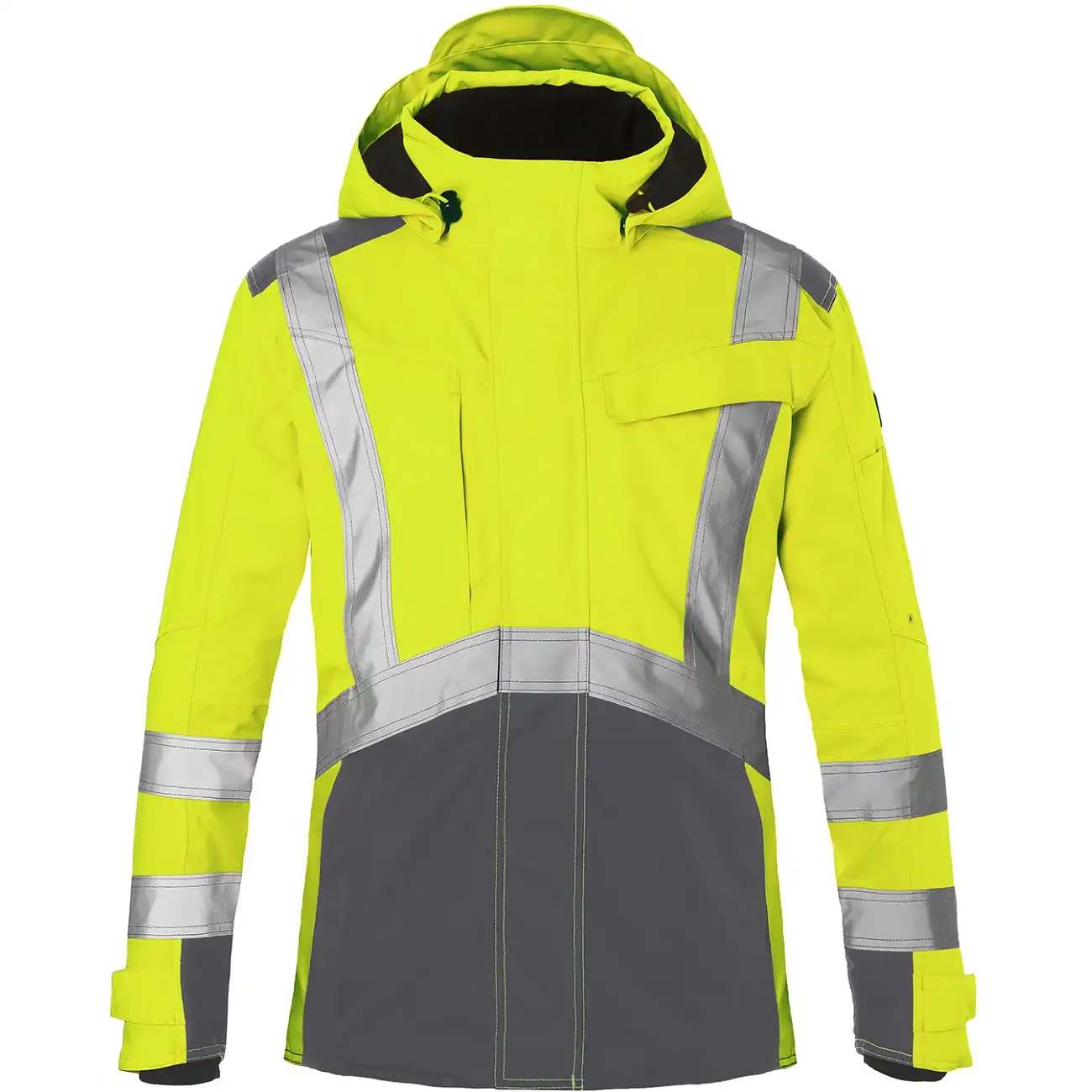Warnschutz Winterjacke "REFLECTIQ" in gelb/anthrazit, XL - Thumbnail 1