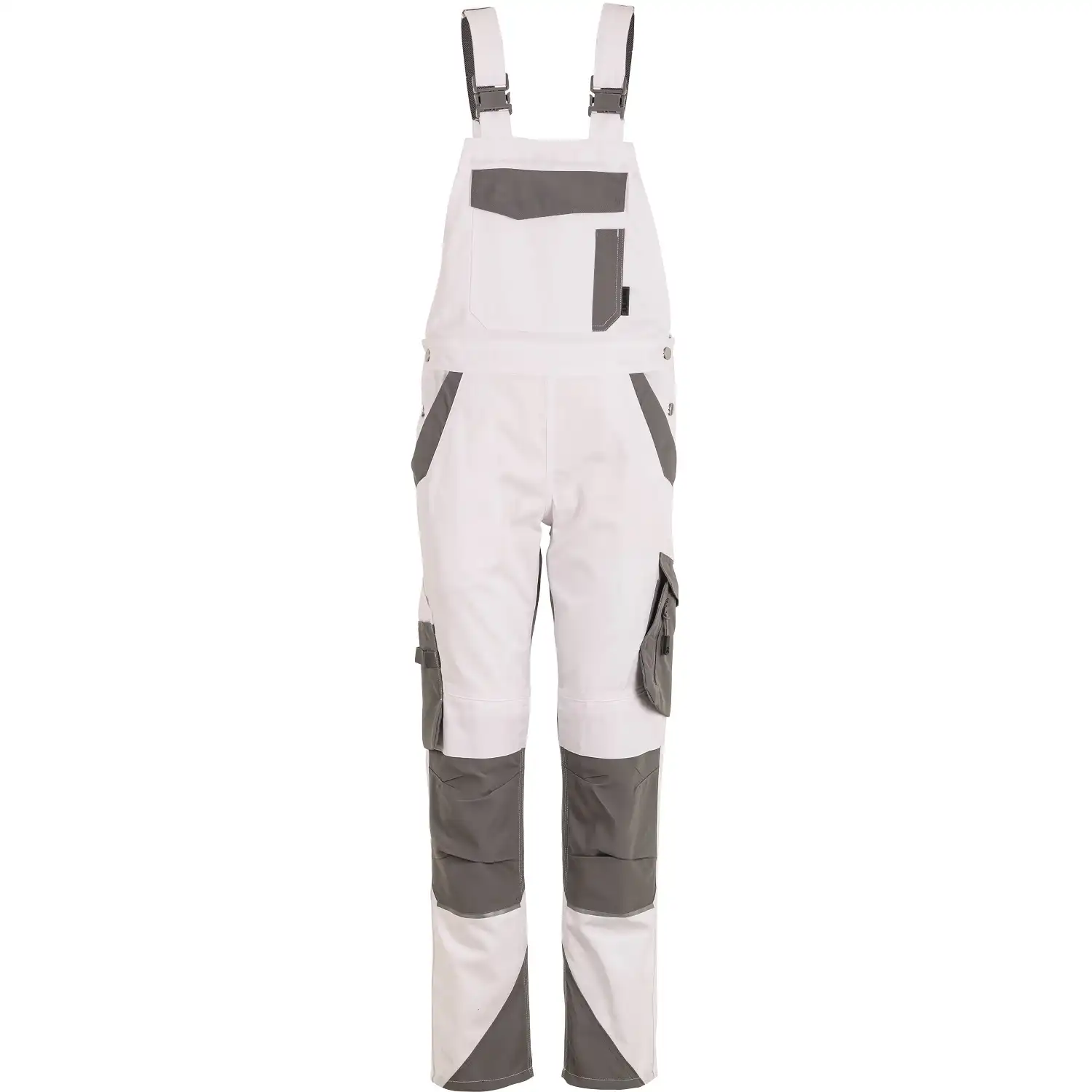 Damen Stretch-Latzhose "Norit" in weiß/zink, 34 - Thumbnail 1