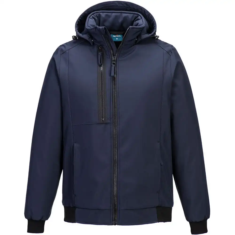 Winter Softshelljacke "CD874" WX2 Eco in marine, L - Thumbnail 1