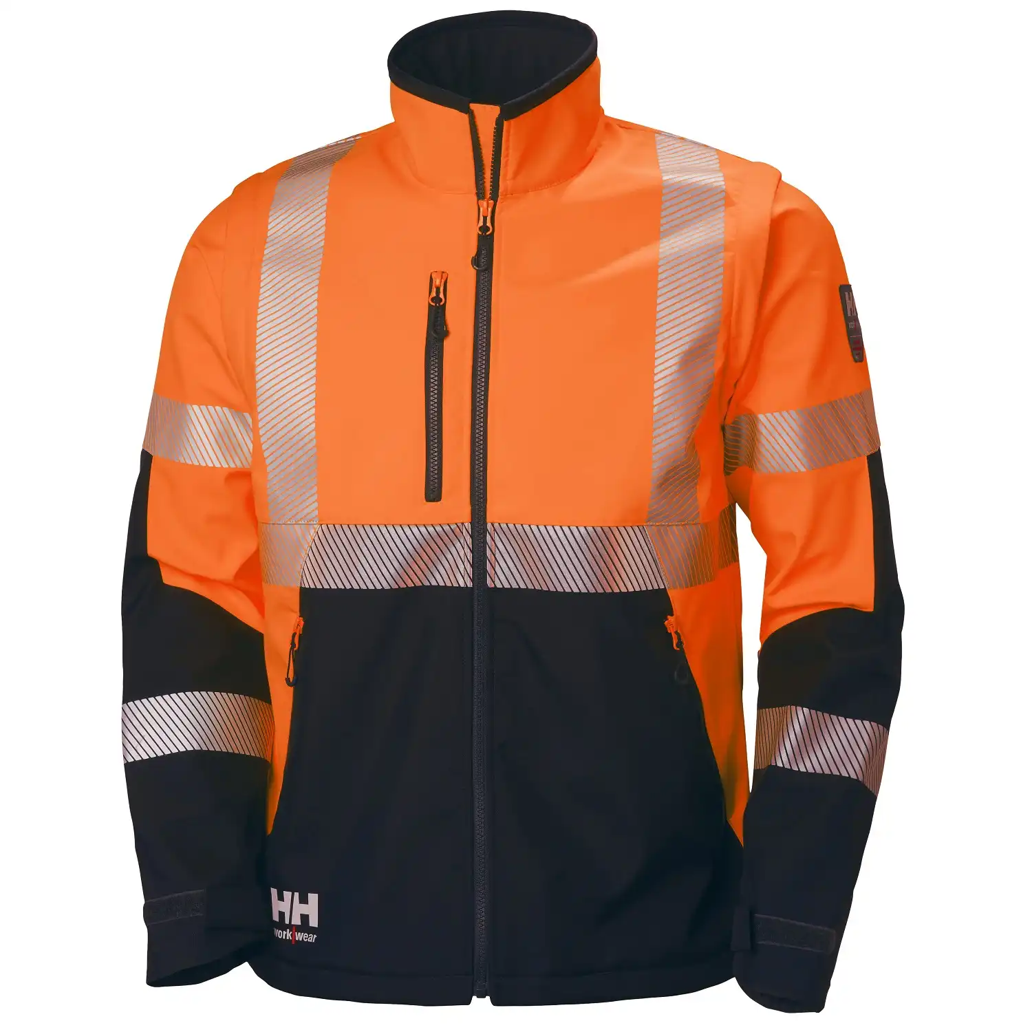 Warnschutz Softshelljacke 2in1 "ICU" in orange/schwarz, S - Thumbnail 1