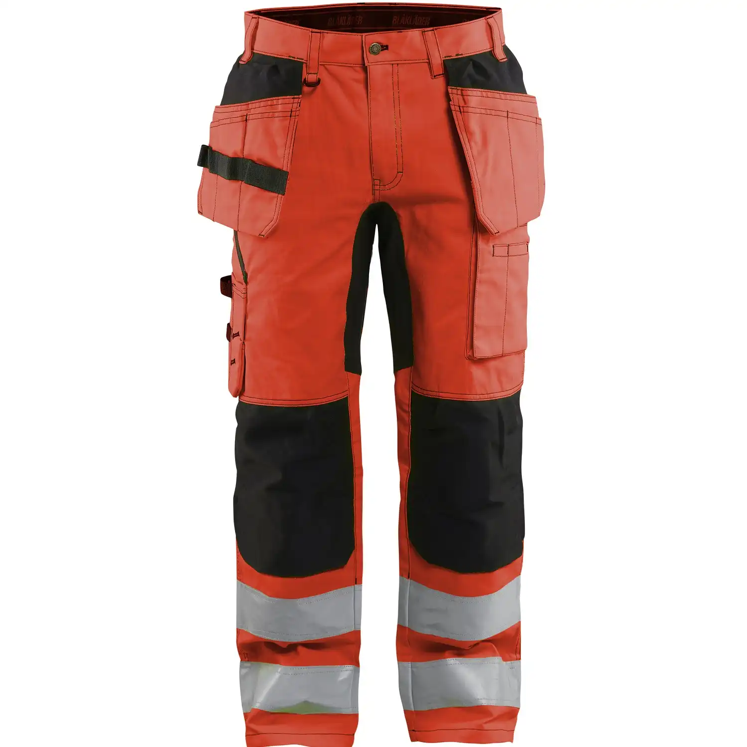 Warnschutz-Stretch-Bundhose "1552" in rot/schwarz, D116 - Thumbnail 1