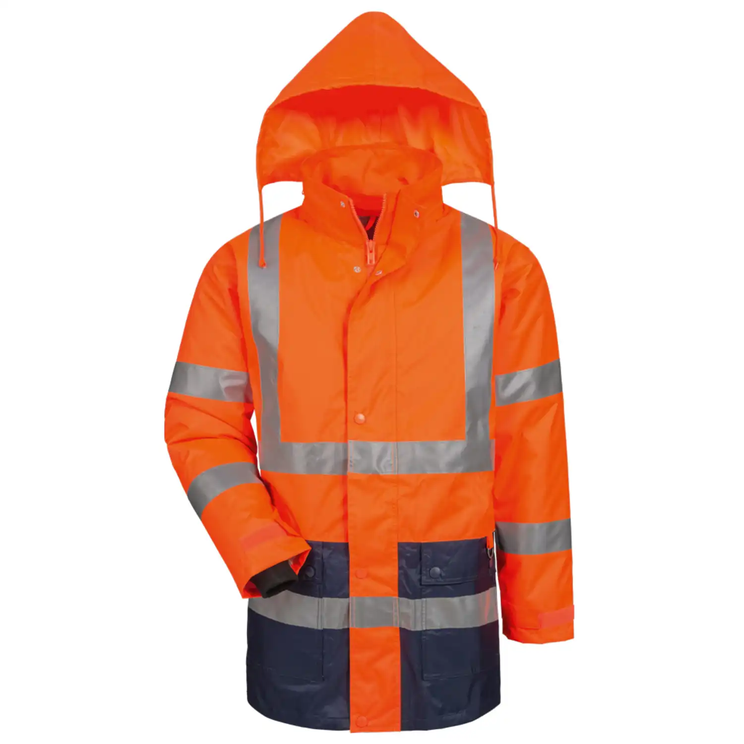Warnschutz-Parka 2-in-1 "ALEXANDER" orange/marine in XL - Thumbnail 1