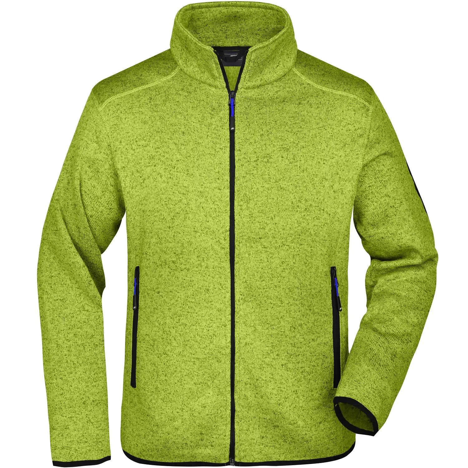 Strickfleece-Jacke "JN762" in kiwi-melange, 3XL - Bild 1