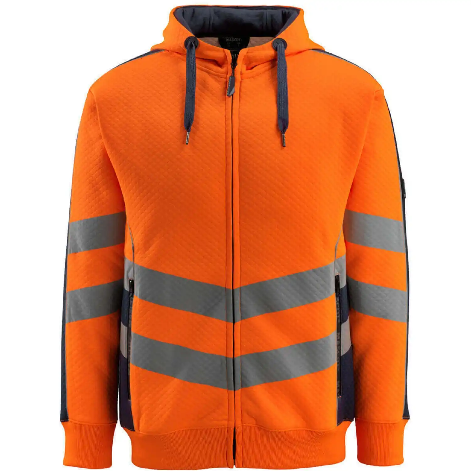 Warnschutz Kapuzensweatshirt "CORBY" Safe Supreme UV-Schutz in orange/schwarzblau, XL - Thumbnail 1