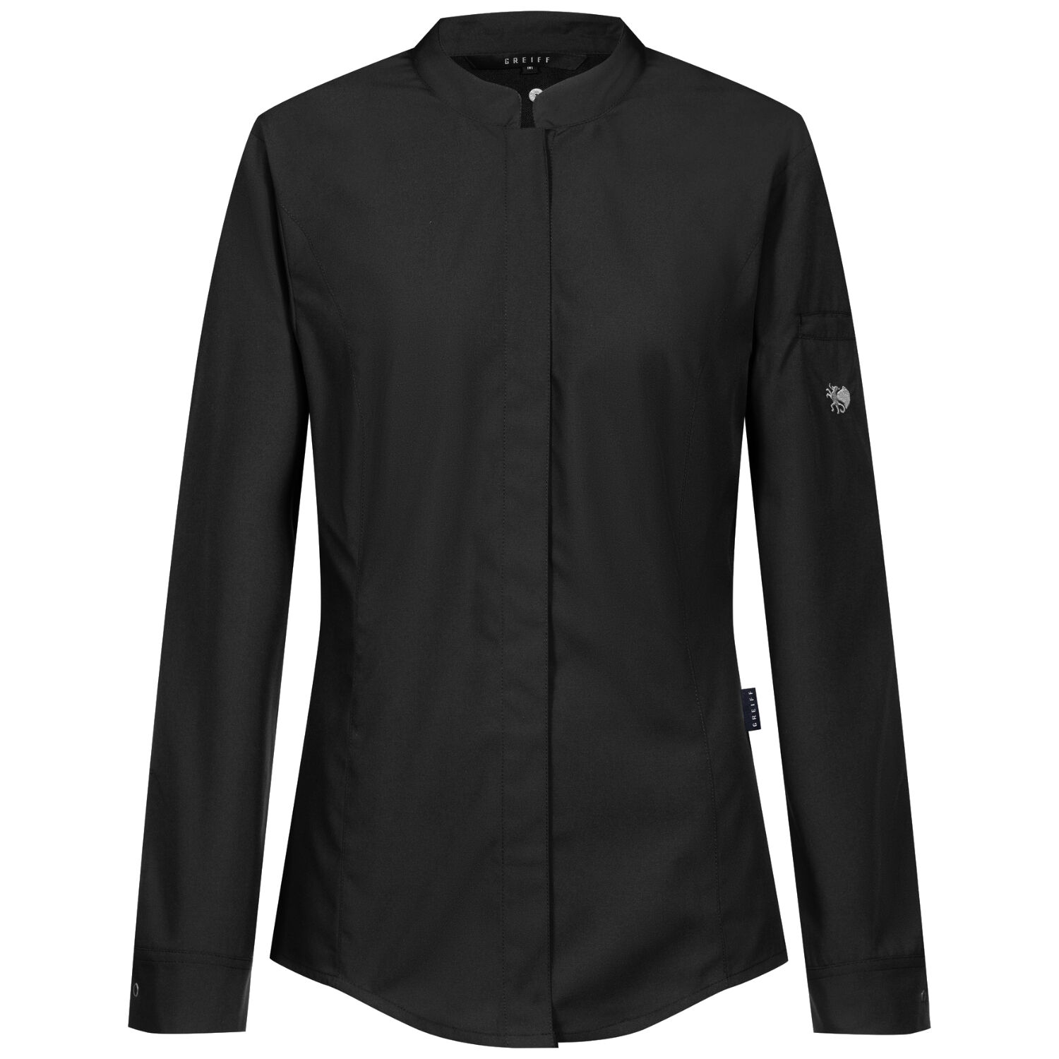Damen Kochhemd "54022" in schwarz, L - Thumbnail 1