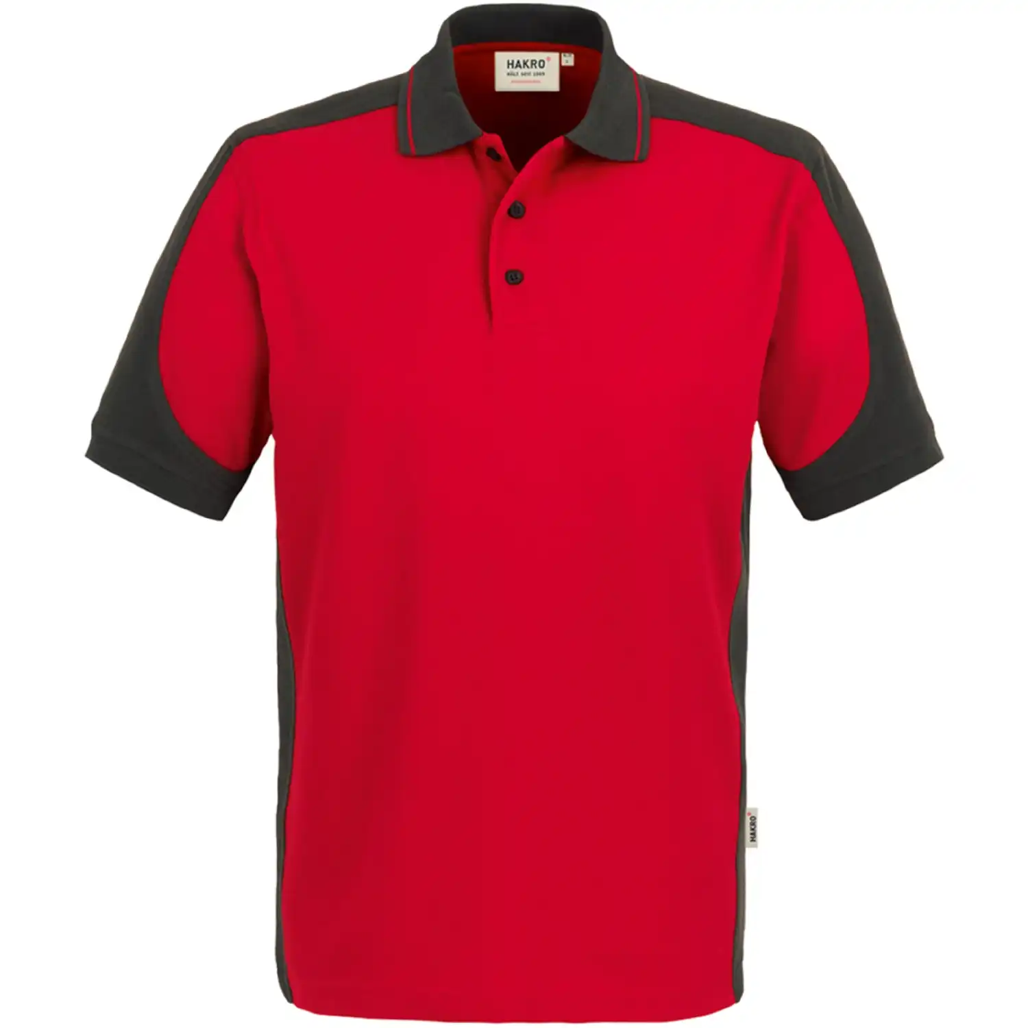 Polo-Shirt "PERFORMANCE CONTRAST" 839 in Rot, L - Thumbnail 1