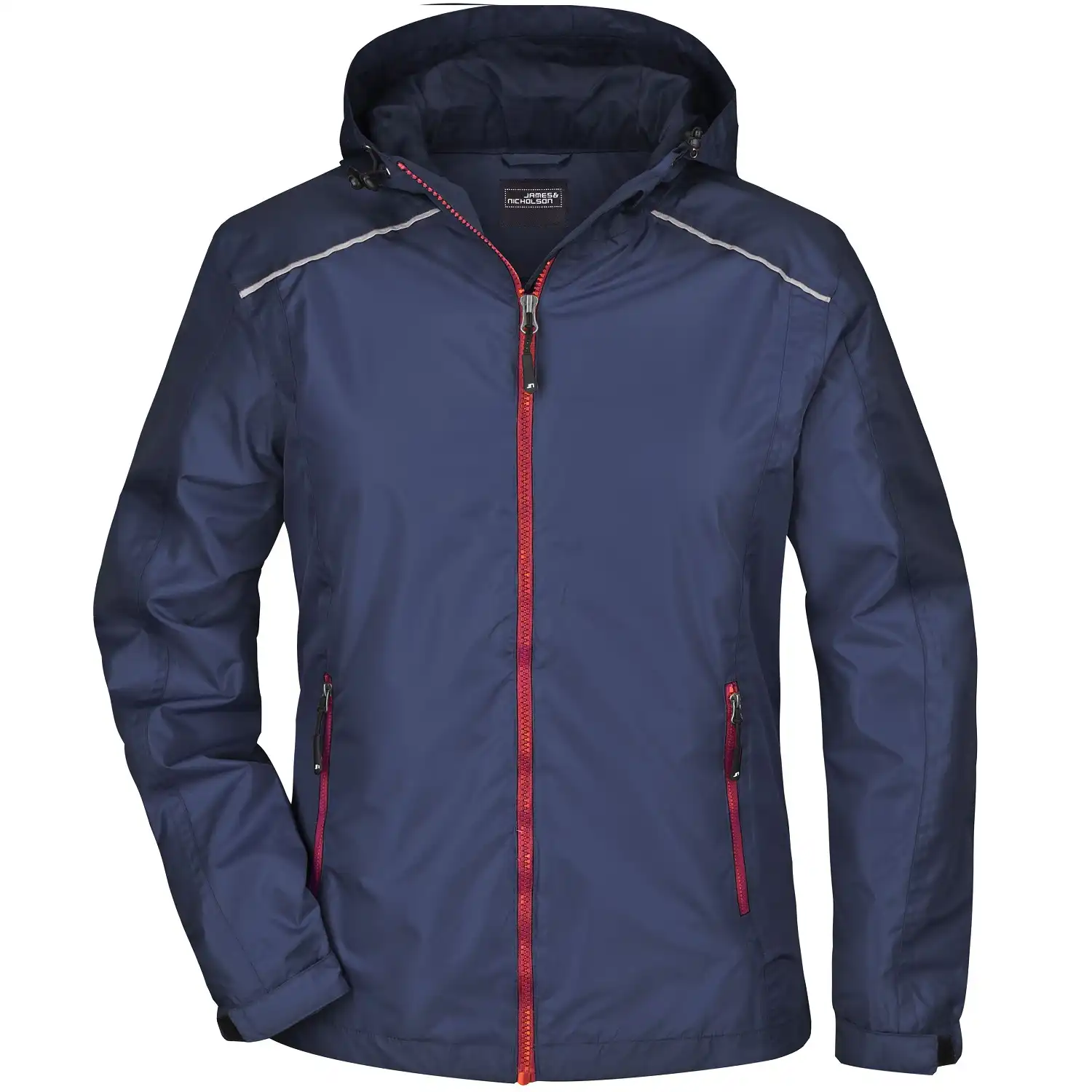 Damen Regenjacke "JN1117" in navy/red, M - Bild 1