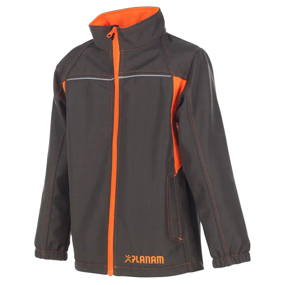 Kinder Softshelljacke "JUNIOR" in olive, 110/116 - Thumbnail 1