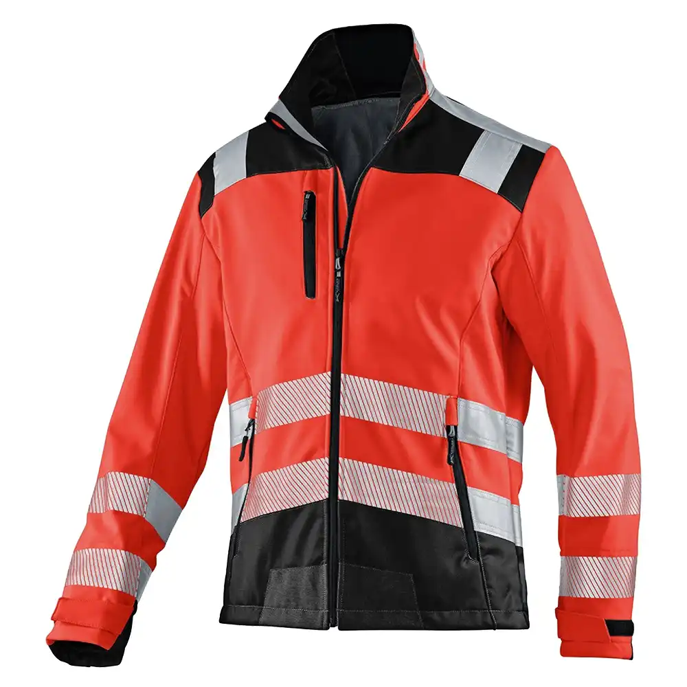 Warnschutz Softshelljacke "REFLECTIQ" in rot/schwarz, 3XL - Bild 1
