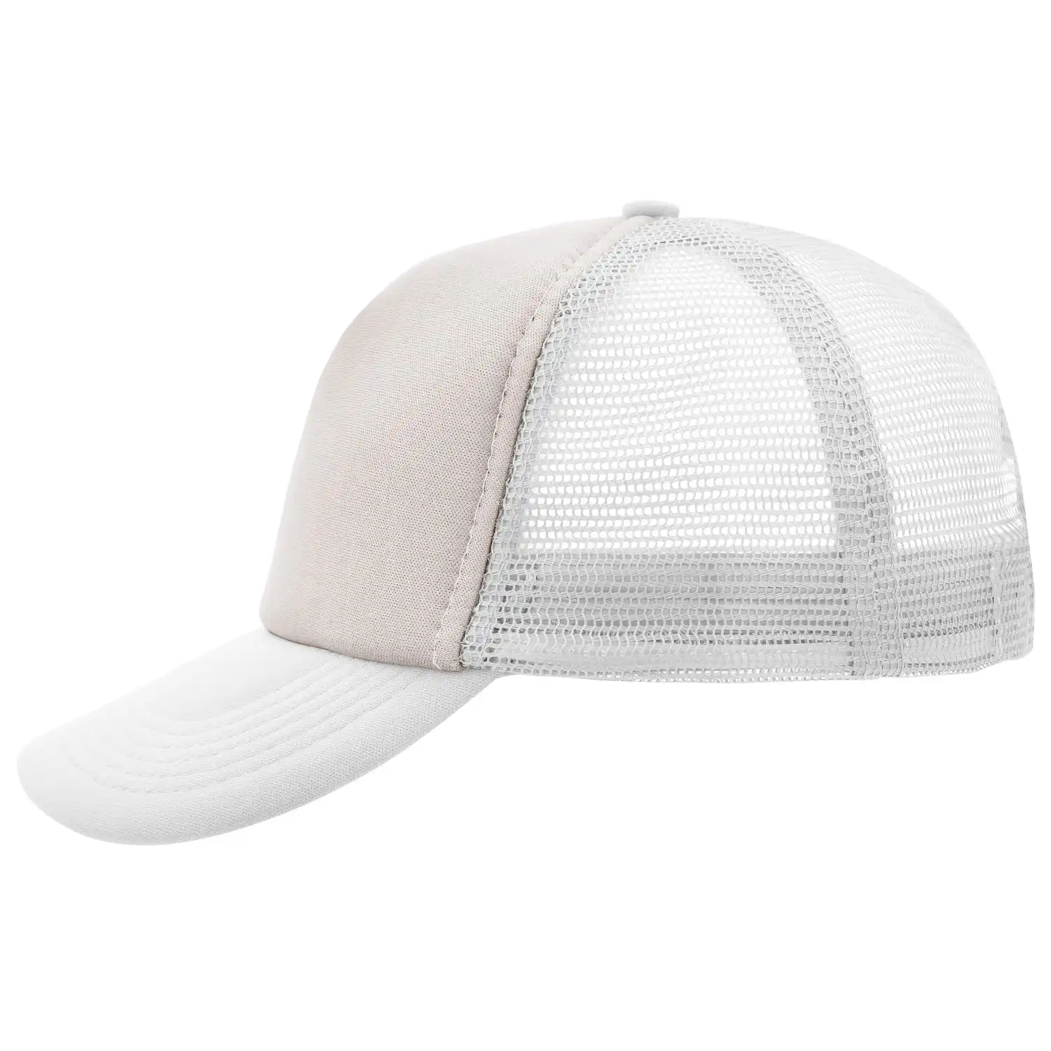 Mesh Basecap "MB070" 5-Panel-Polyester in light-grey/white - Bild 1