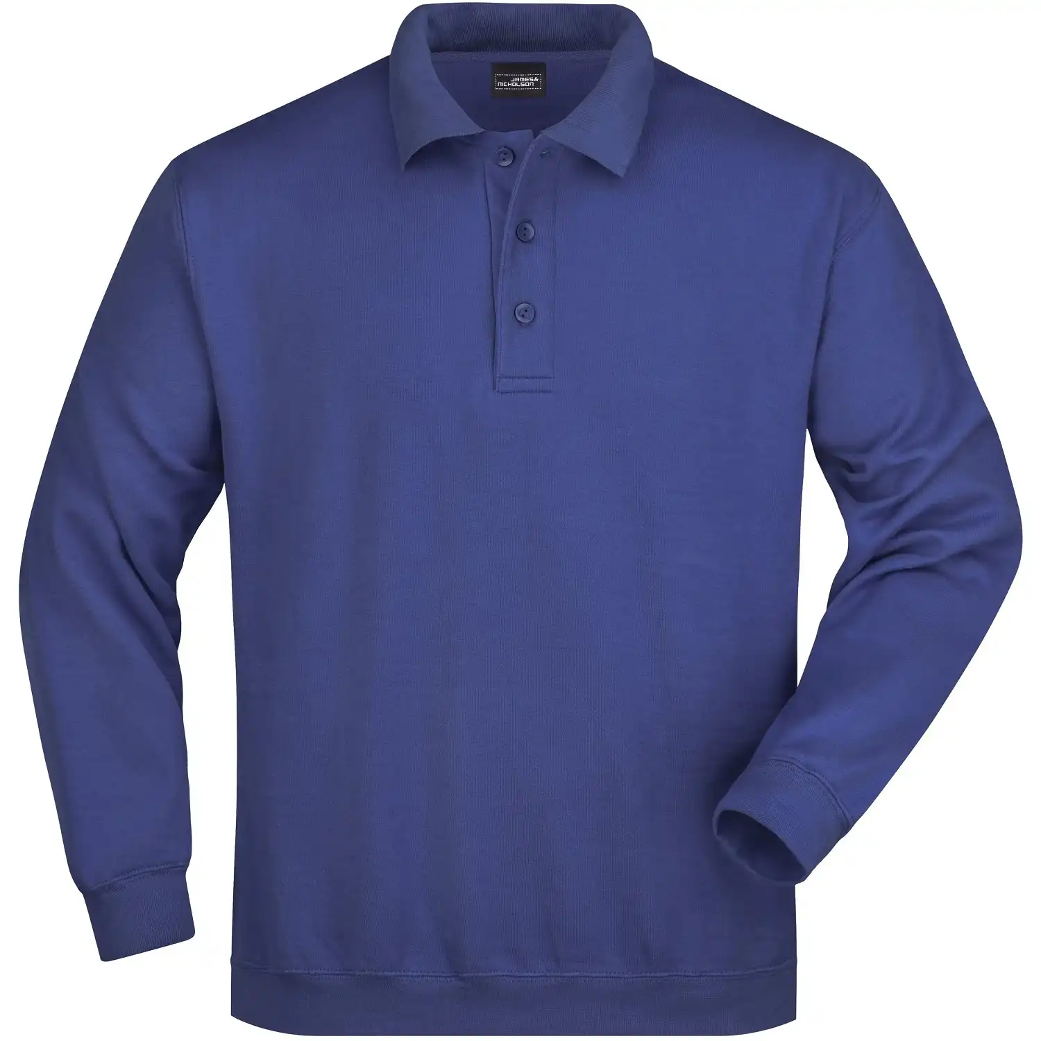 Polo Sweatshirt Heavy "JN041" in royal, XL - Bild 1