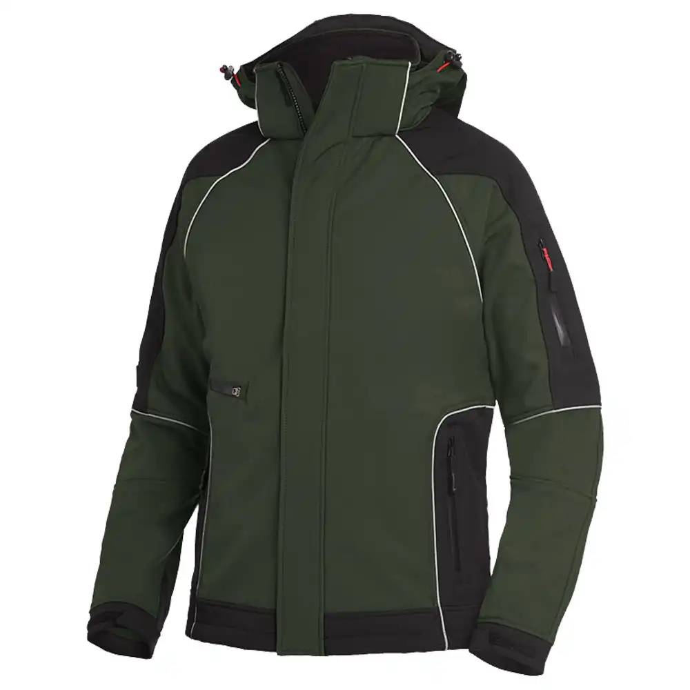 Softshelljacke "WALTER" in olive/schwarz, M - Thumbnail 1