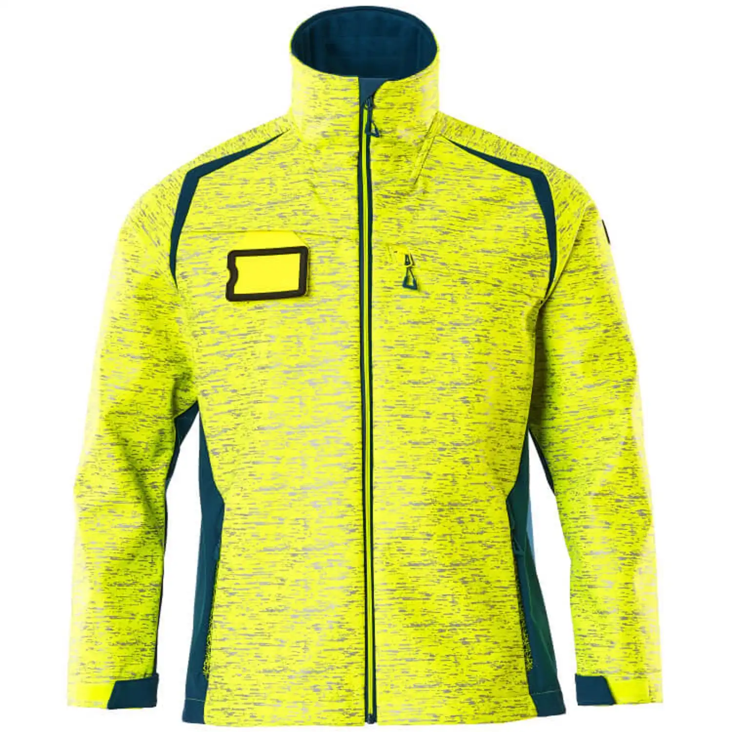 Softshelljacke "ACCELERATE SAFE" in gelb/dunkelpetroleum, 5XL - Thumbnail 1