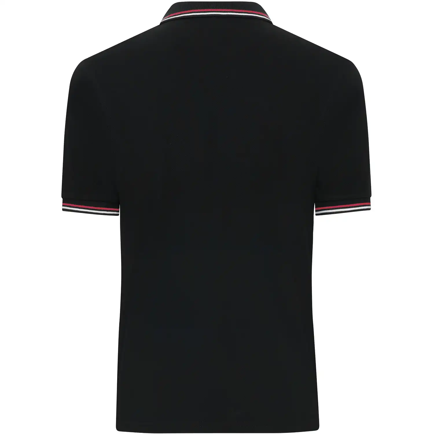 Polo-Shirt "JN1306" in black/white/red, L - Thumbnail 2
