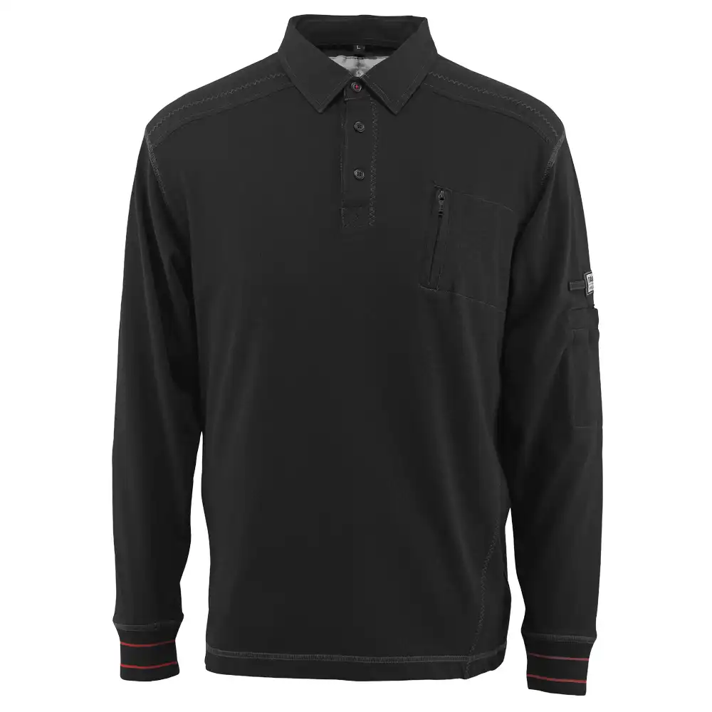 Polo-Sweatshirt "IOS" Frontline in schwarz, 3XL - Bild 1