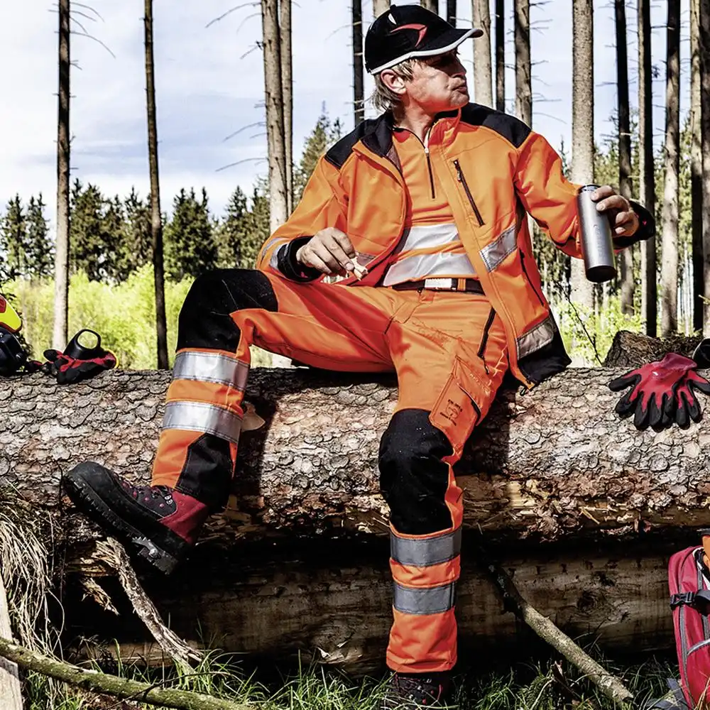 Warnschutz Forst- und Schnittschutzhose "VENTILATION" Kl.1 Orange in XXL - lang - Thumbnail 2