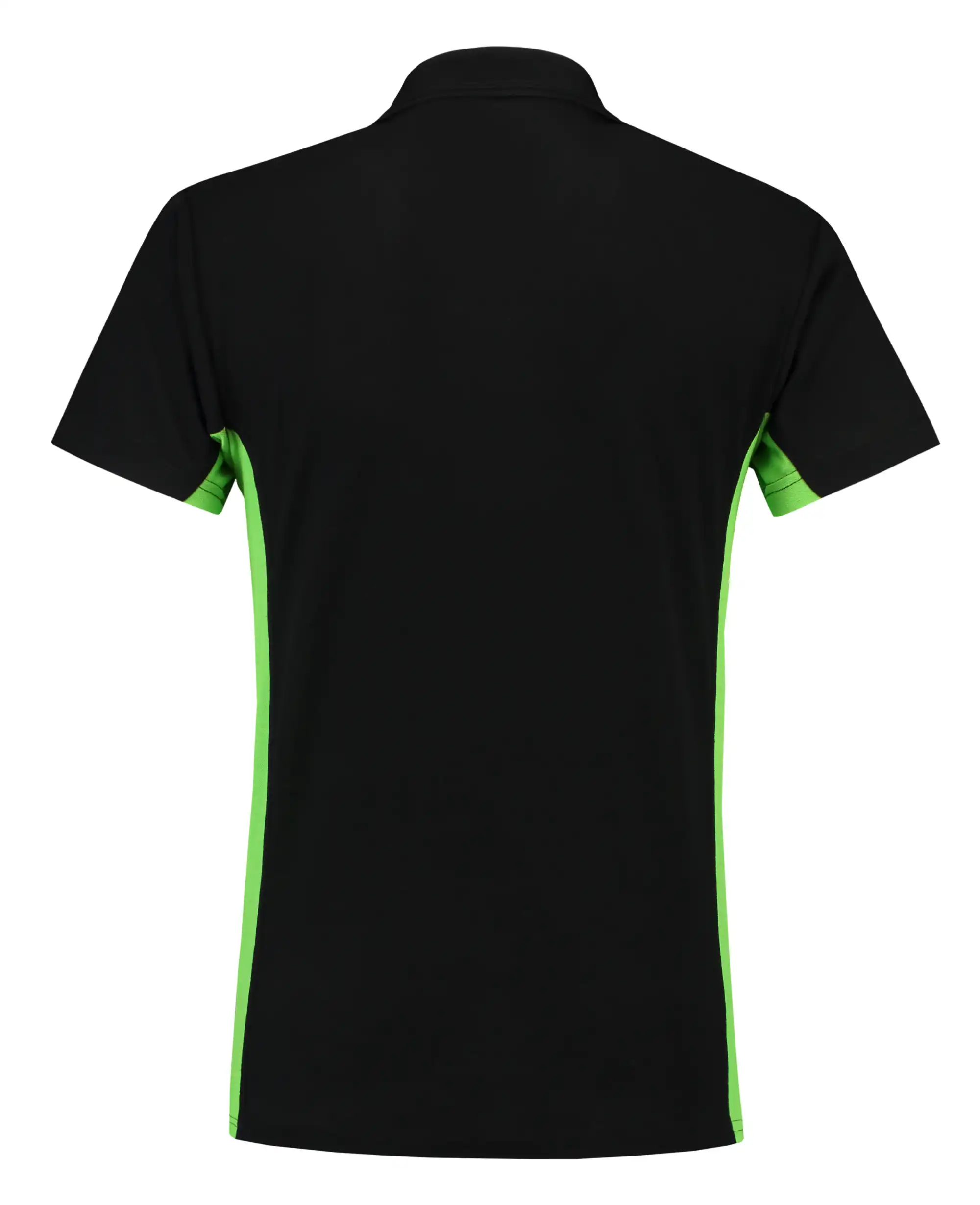 Pocket Polo-Shirt Bicolor "202002" Workwear in XS, black/lime - Thumbnail 2