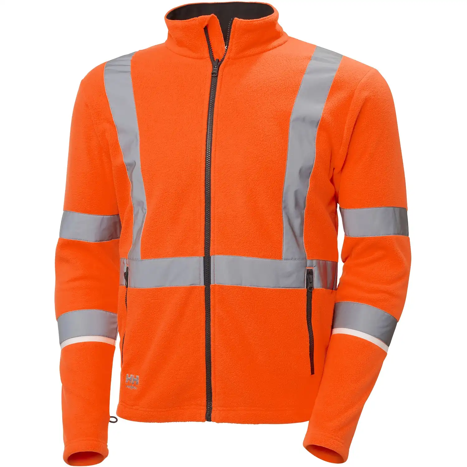 Warnschutz Fleecejacke "UC-ME" Nachtleuchtend in Orange, M - Thumbnail 1
