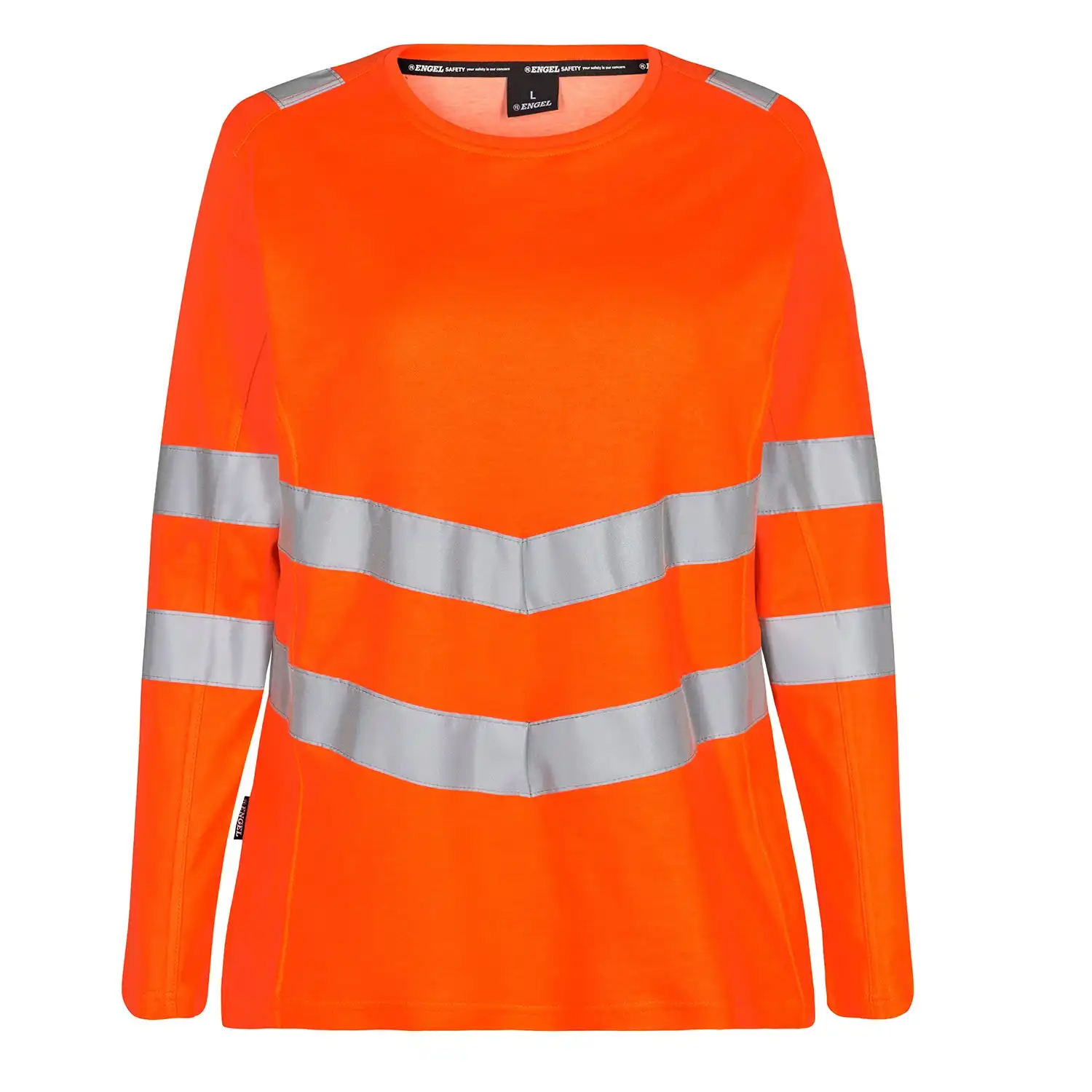 Damen Warnschutz Langarmshirt "9543-182" Safety Kl. 2 in Orange, XL - Thumbnail 1