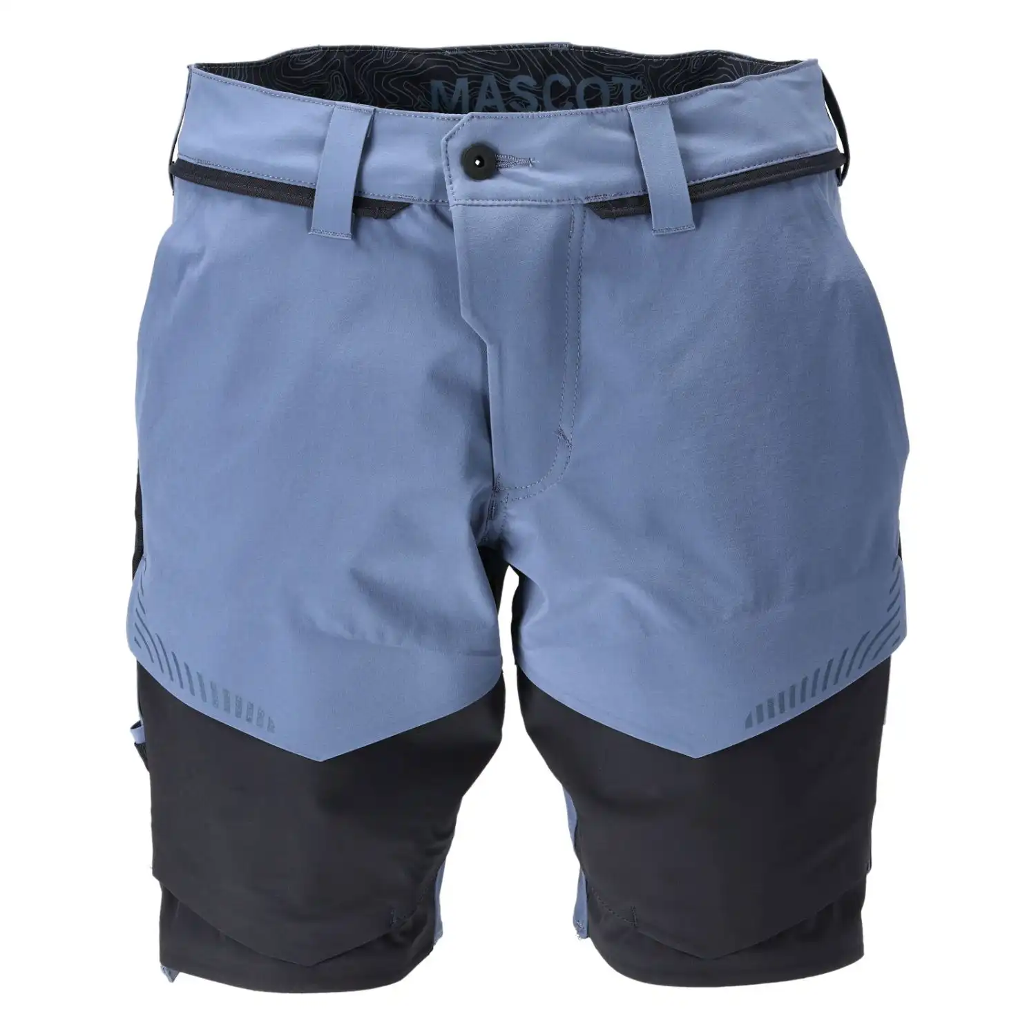 Stretch-Shorts "22149-605" Customized in steinblau/schwarzblau, 24C52 - Thumbnail 1