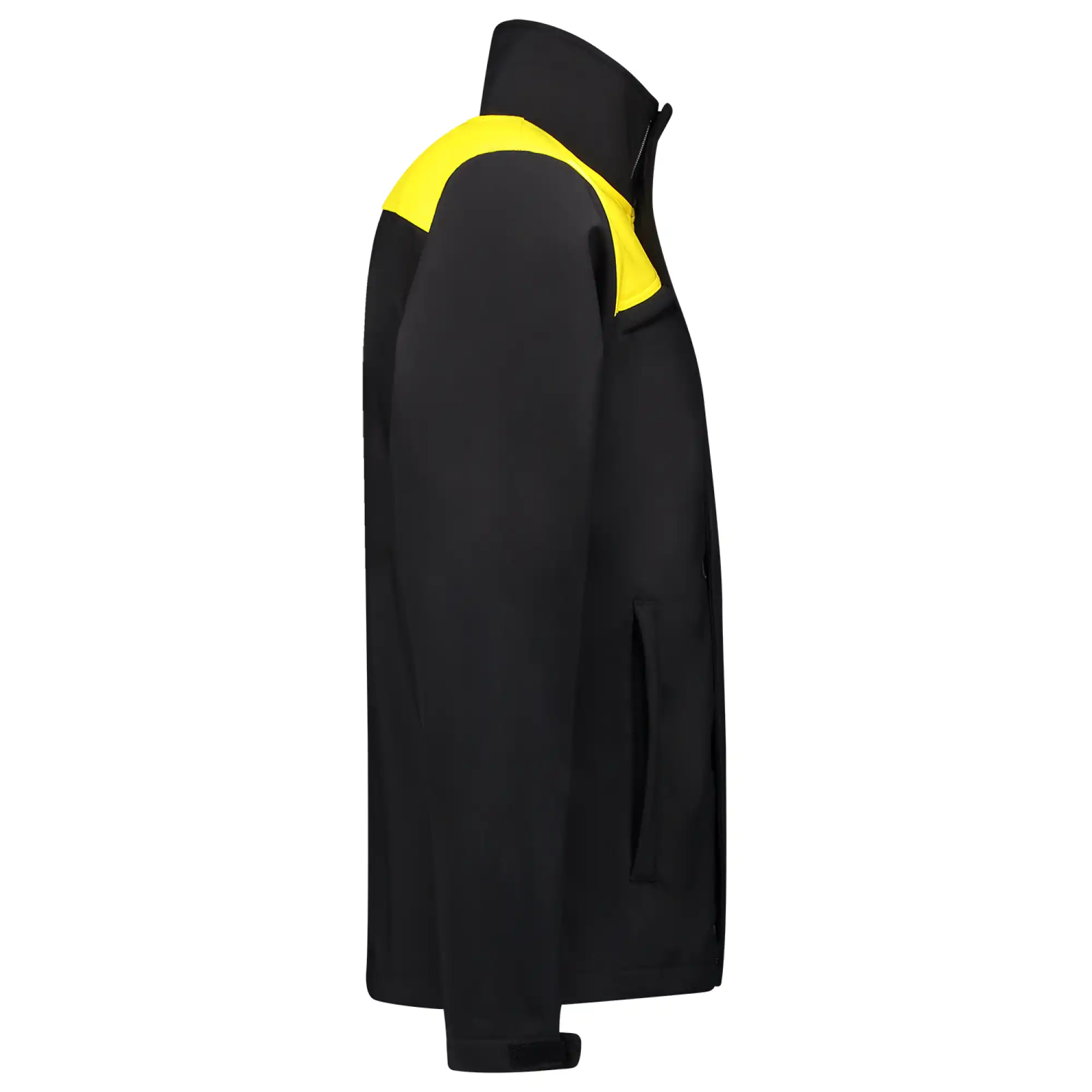 Softshelljacke Bicolor "402021" Workwear in black/yellow, XS - Thumbnail 4