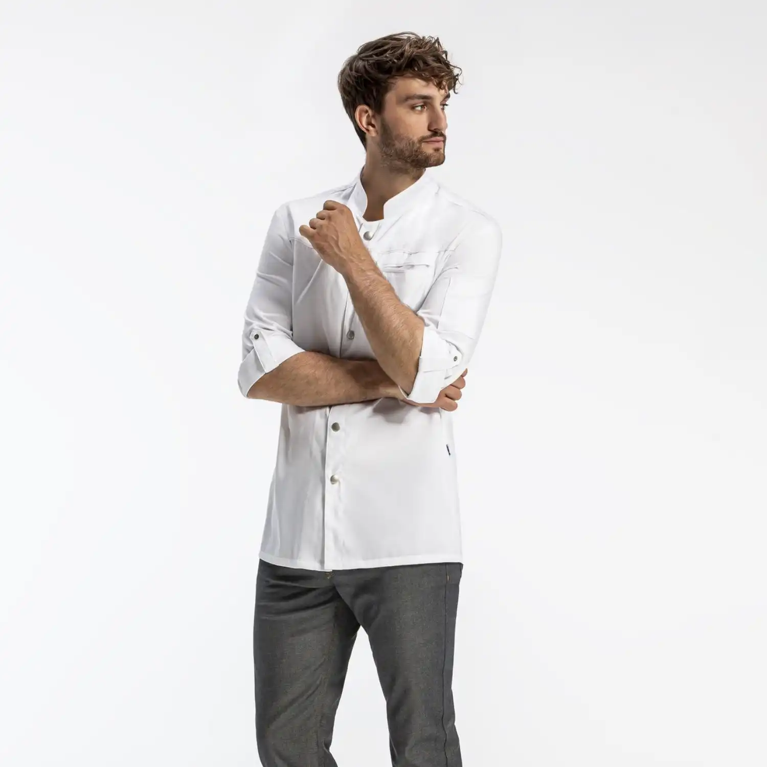 Kochhemd "Falstaff Profi" in XXL, Weiß - Thumbnail 3