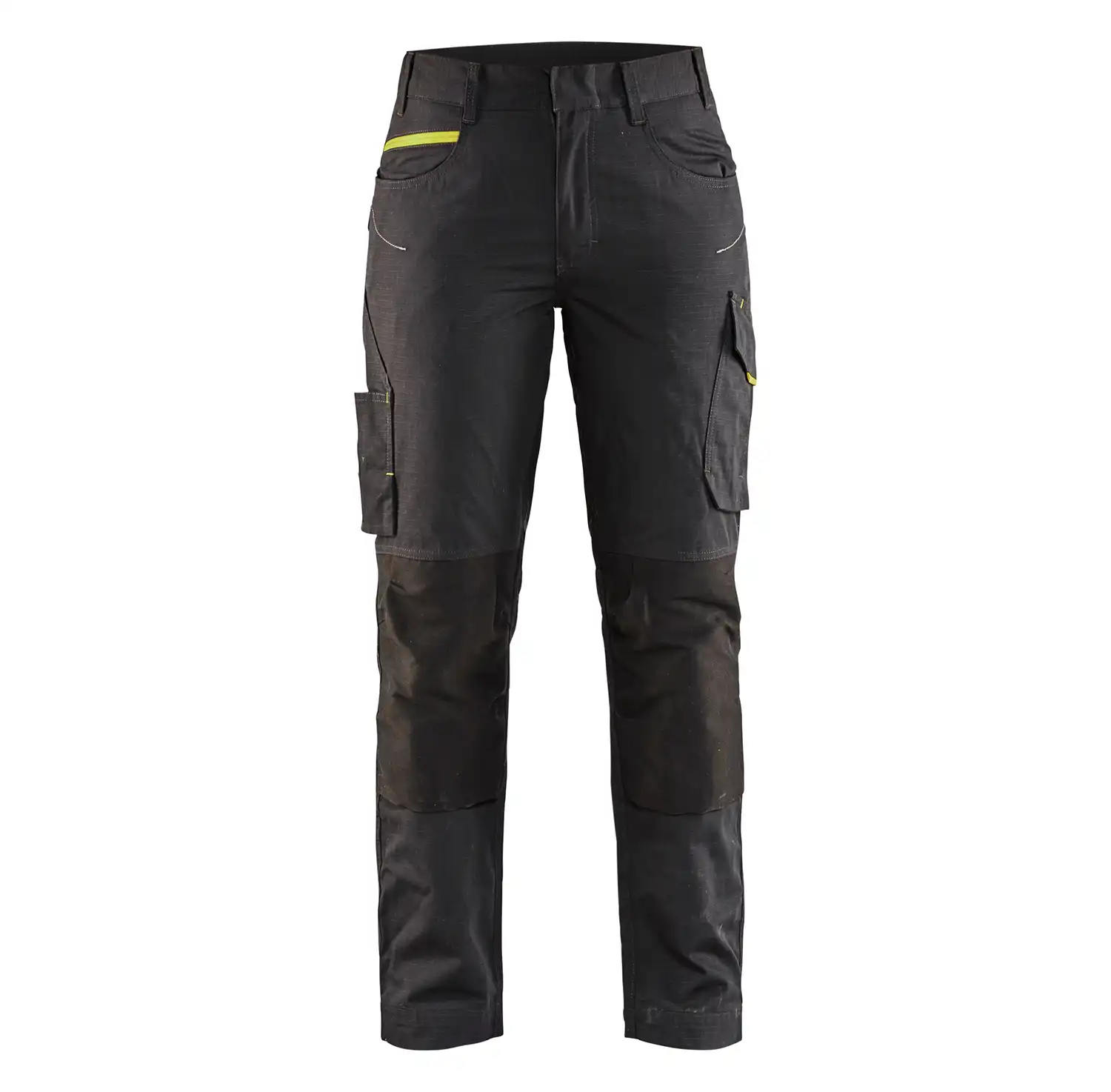Damen Stretch Servicehose "7195" in schwarz/gelb, C32 - Thumbnail 1