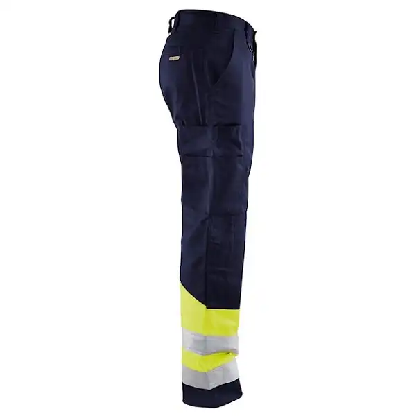 Warnschutz Bundhose "1564" in marine/gelb, C44 - Thumbnail 4