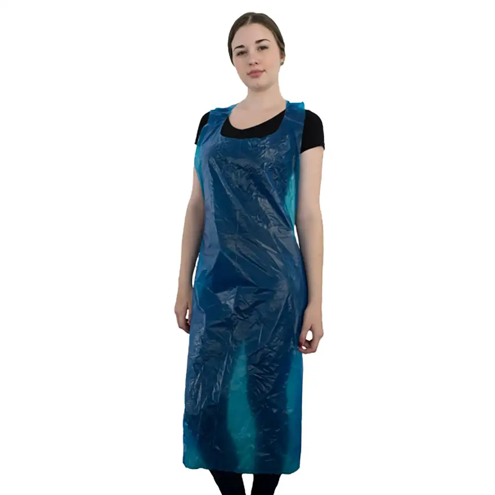PE-Schürzen gehämmert 80x125cm blau | 500 Stk. pro Karton - Bild 1