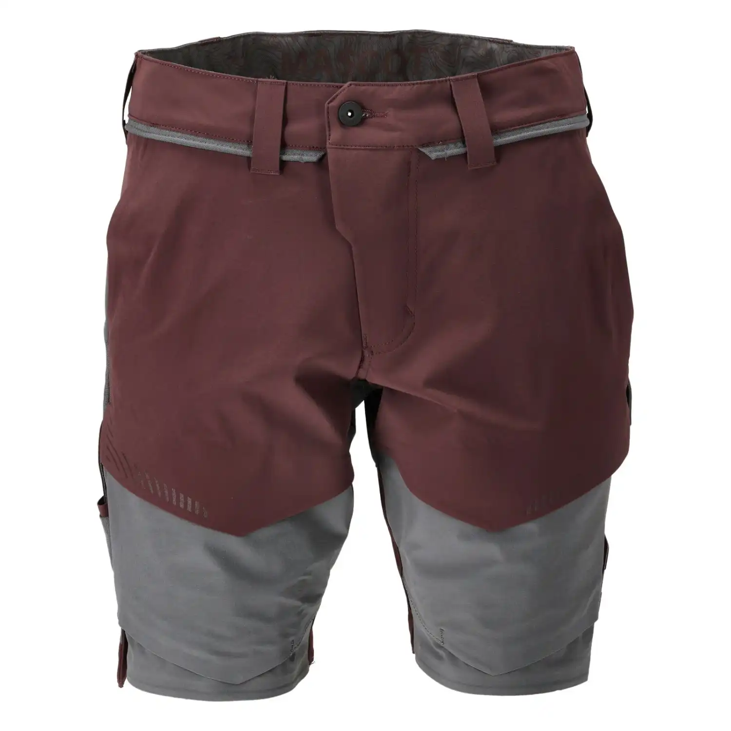 Stretch-Shorts "22149-605" Customized in bordeaux/anthrazit, 24C50 - Thumbnail 1