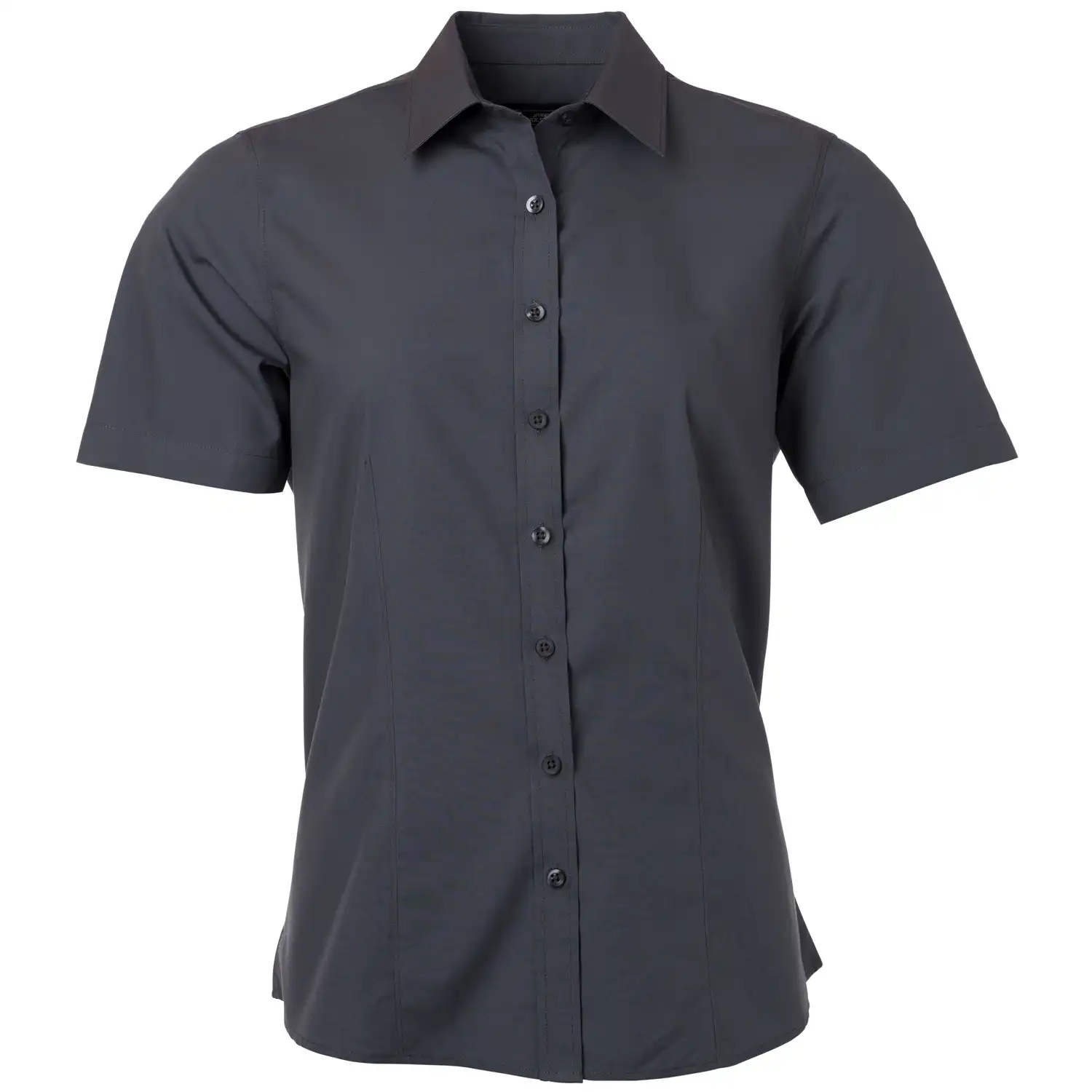 Damen Kurzarm Bluse "JN679" in carbon, L - Thumbnail 1