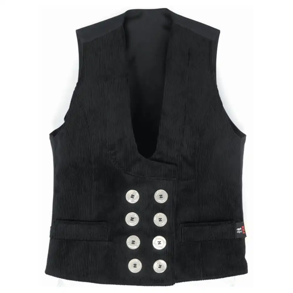 Damen Zunftweste Genuacord "HILDE" in schwarz, 38 - Thumbnail 1