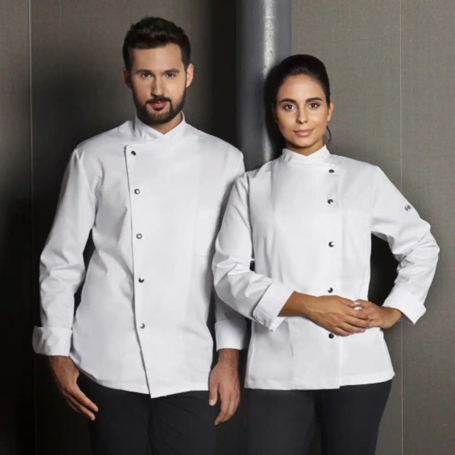 Damen Kochjacke Larissa "JF 3" in 48, Weiß - Thumbnail 8