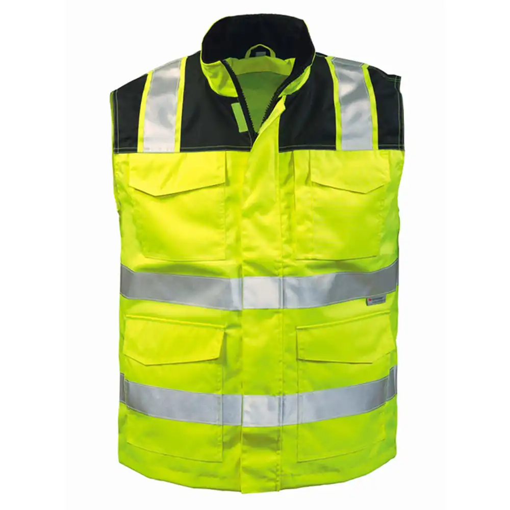 Warnschutz-Weste Kl. 2  in gelb/schwarz, XL - Thumbnail 1
