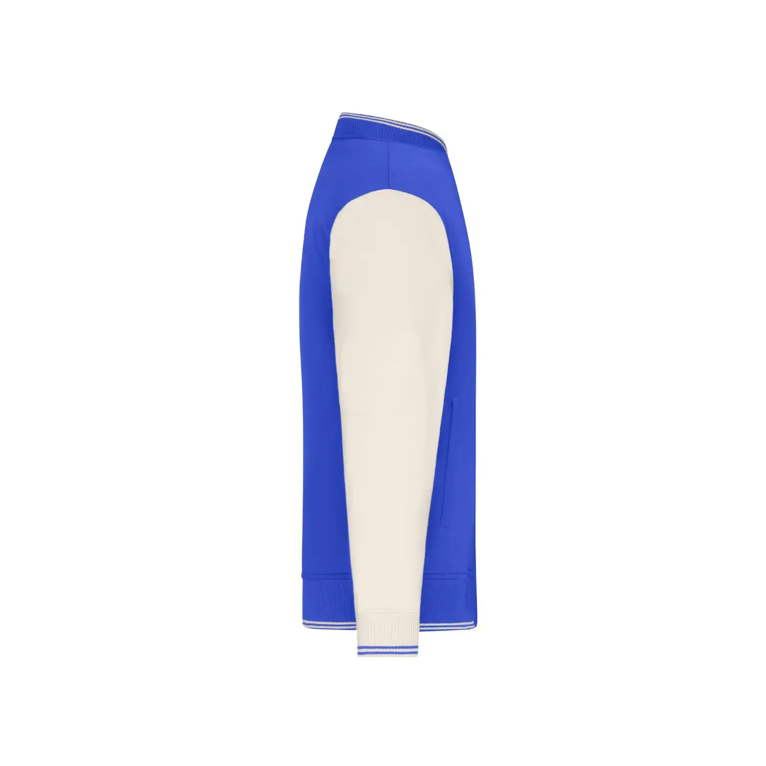 College-Jacke Unisex "8044" in XS, royal/sandstone - Thumbnail 3