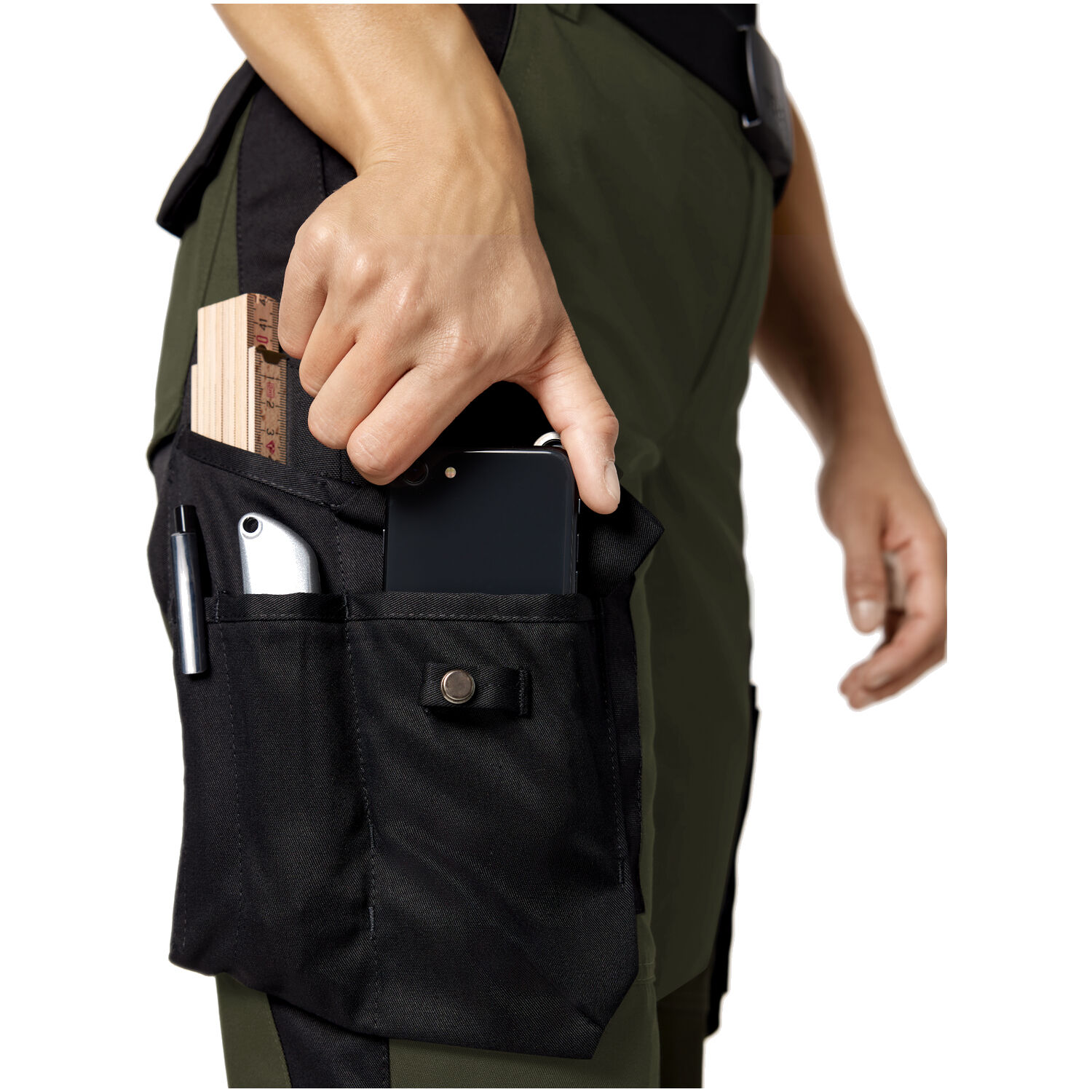 Damen Arbeitshose "ANNETTE" in oliv/schwarz, 36 - Thumbnail 6