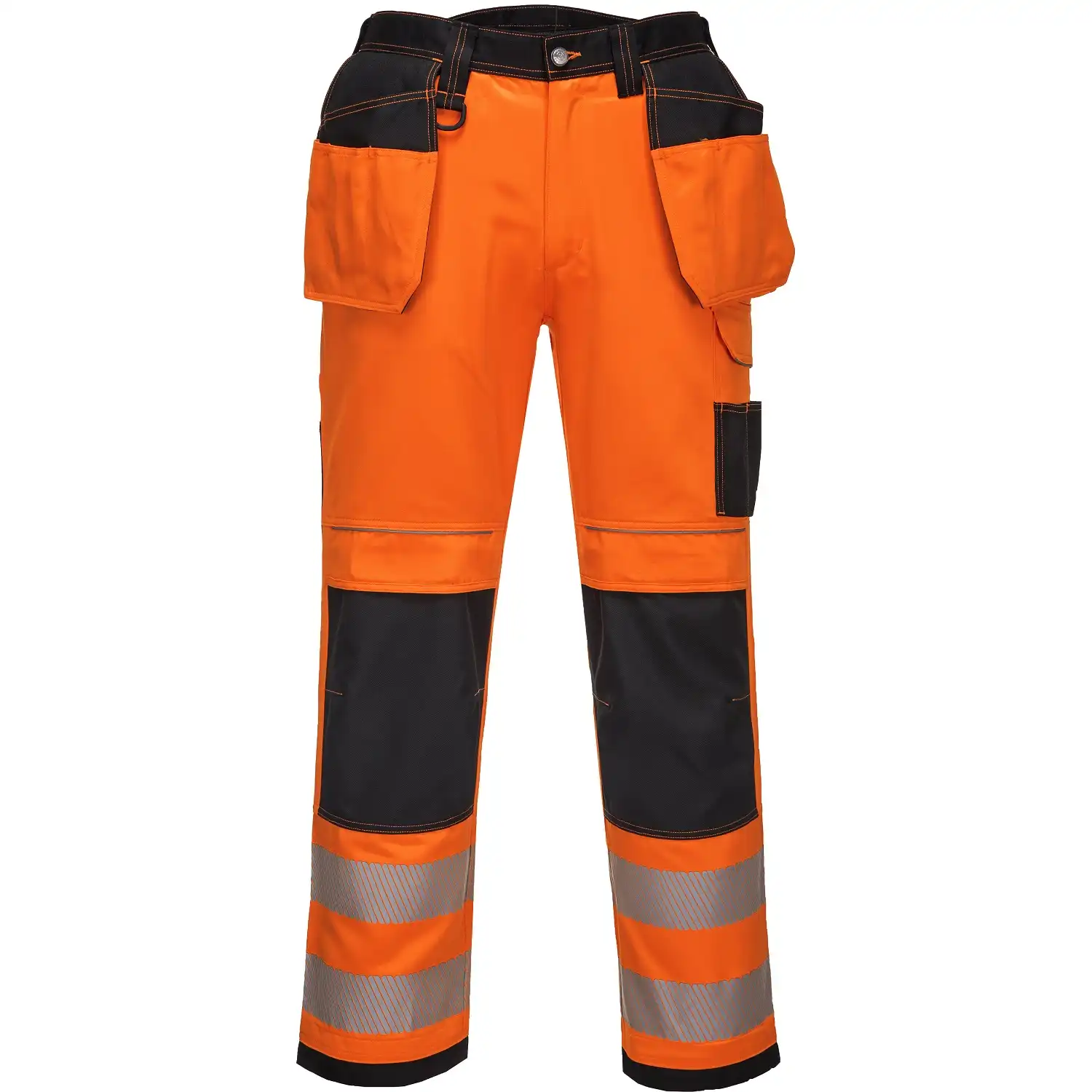 Warnschutz Handwerkerhose "T501" PW3 in orange/schwarz, 33 - Thumbnail 1