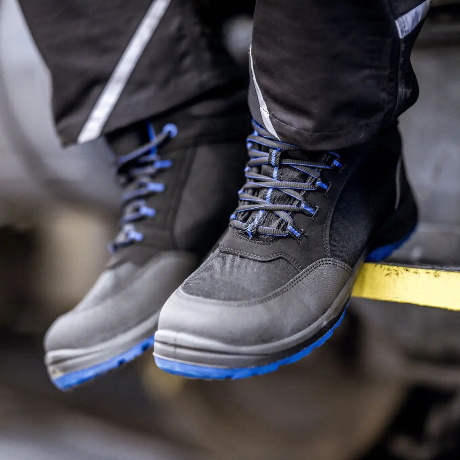 Sicherheitshochschuhe S3S "SOLID STEP" blau in 45 - Thumbnail 4