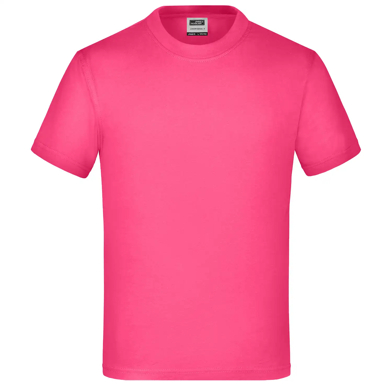 Kinder T-Shirt Basic-T "JN019" in pink, S - Bild 1