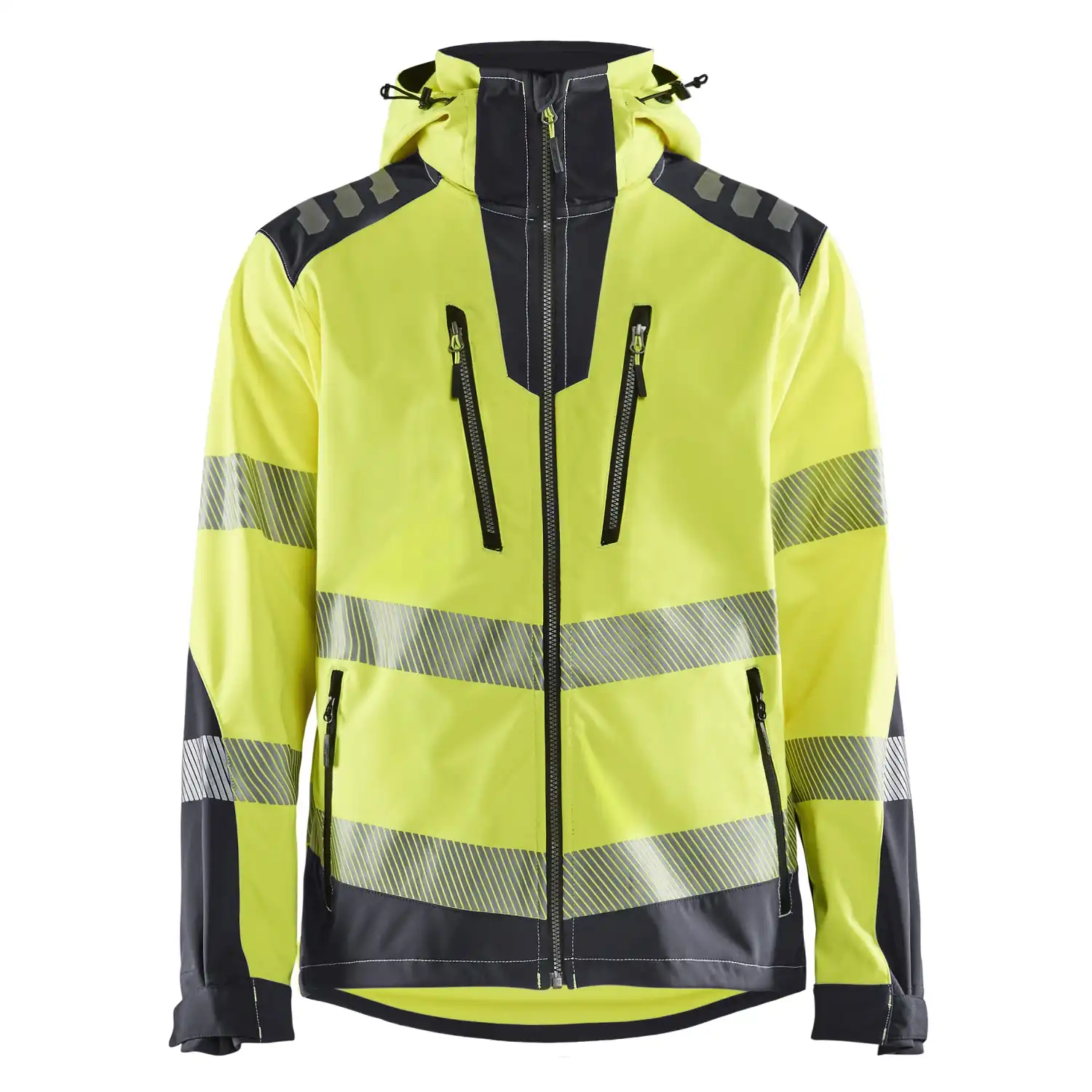 Warnschutz Softshelljacke "4491" in gelb/grau, 3XL - Thumbnail 1