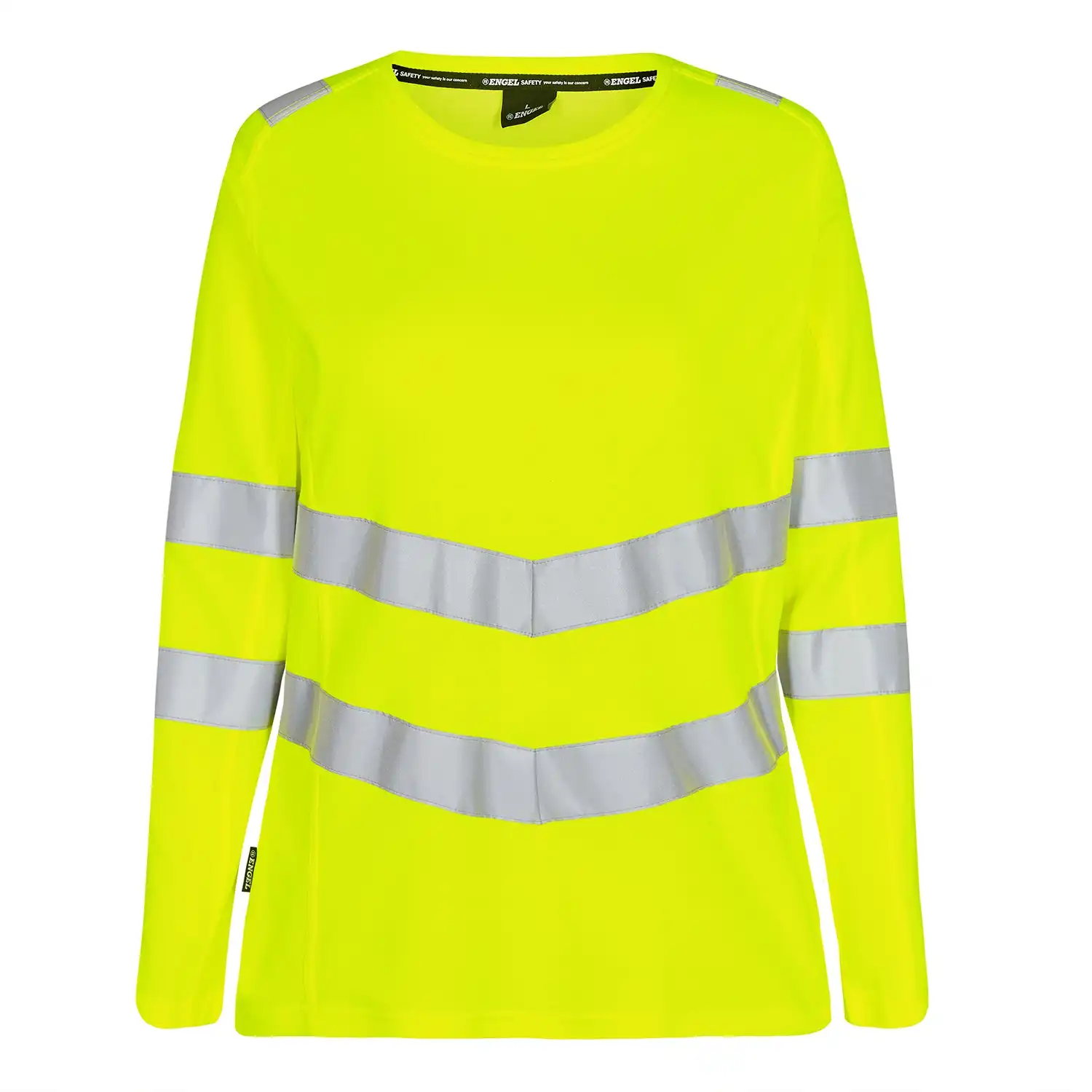 Damen Warnschutz Langarmshirt "9543-182" Safety Kl. 2 in gelb, L - Thumbnail 1