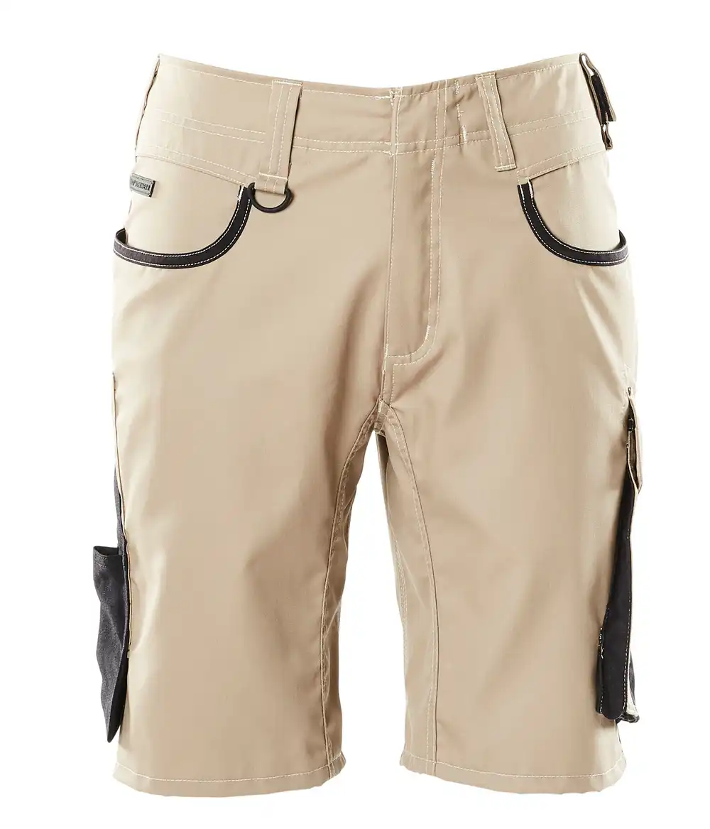 Shorts "UNIQUE" 205g/m² in hellkhaki/schwarz, C46 (EU 46) - Bild 1