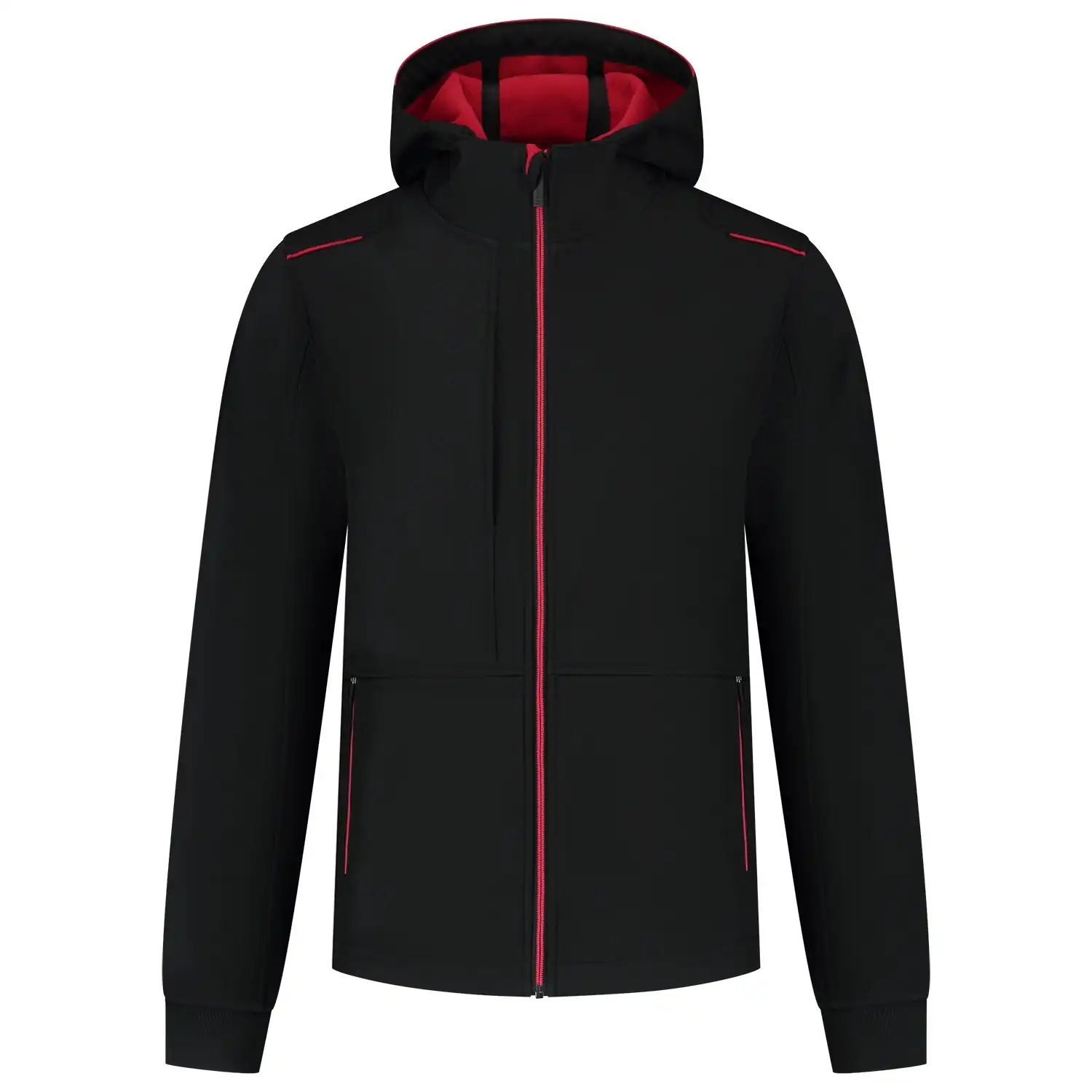 Softshelljacke "402705" Accent in black/red, L - Thumbnail 1