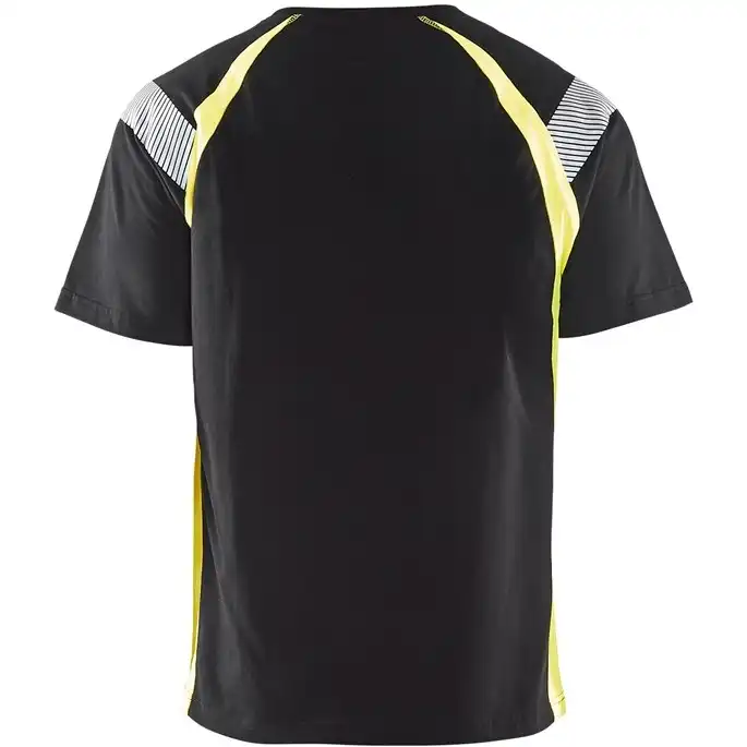 T-Shirt "3332" in schwarz/gelb, 3XL - Thumbnail 2