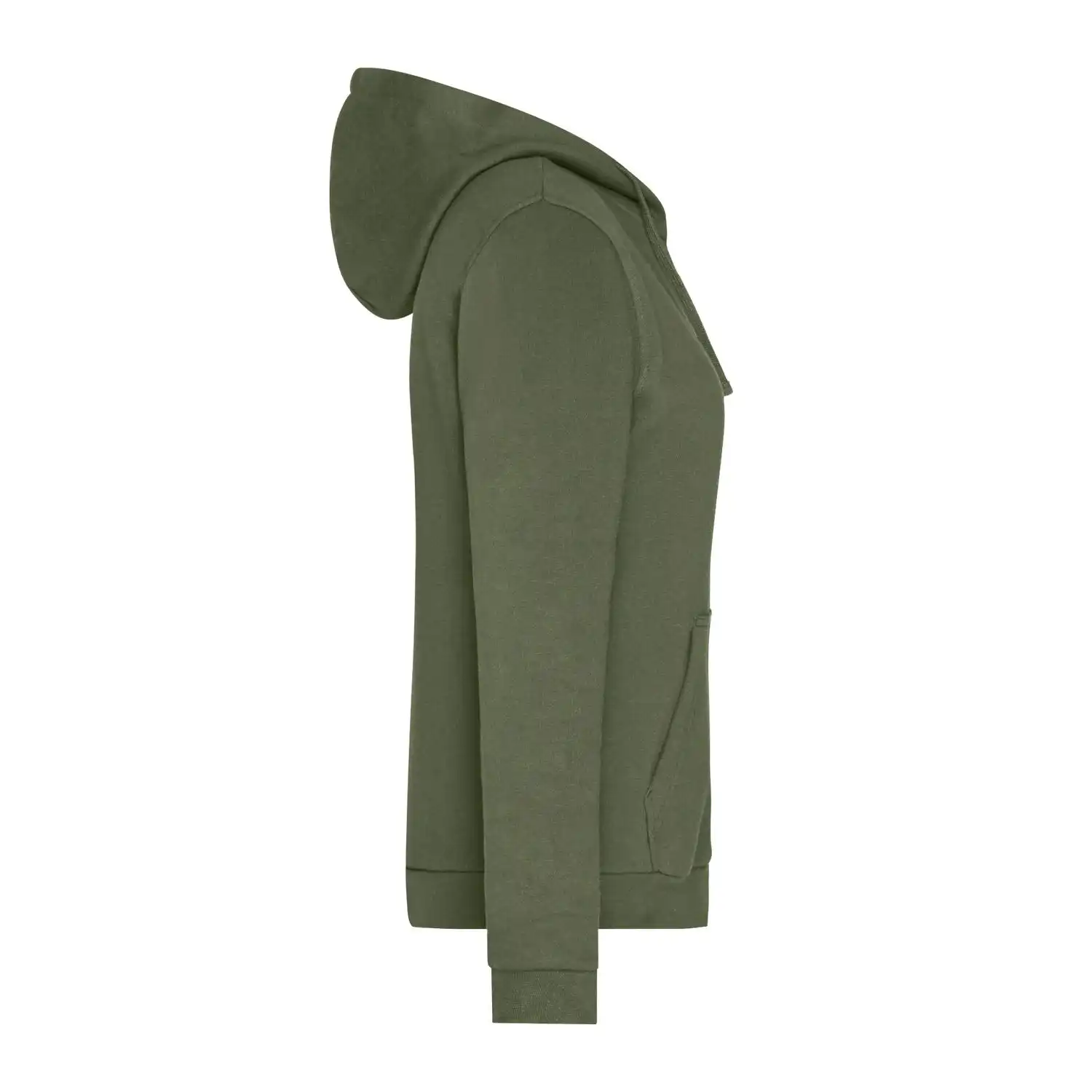 Ladies' Promo Zip Hoody in olive, L - Thumbnail 3