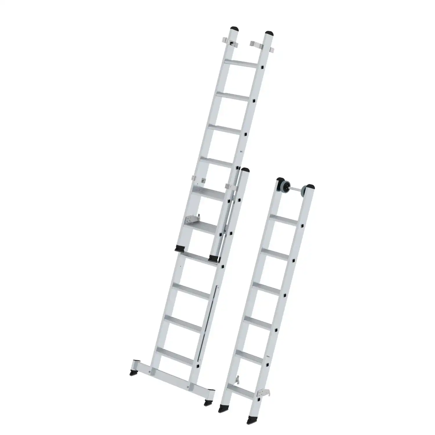 Stufen-Mehrzweckleiter 3-teilig mit nivello®-Traverse in 3x6 Stufen - Thumbnail 4
