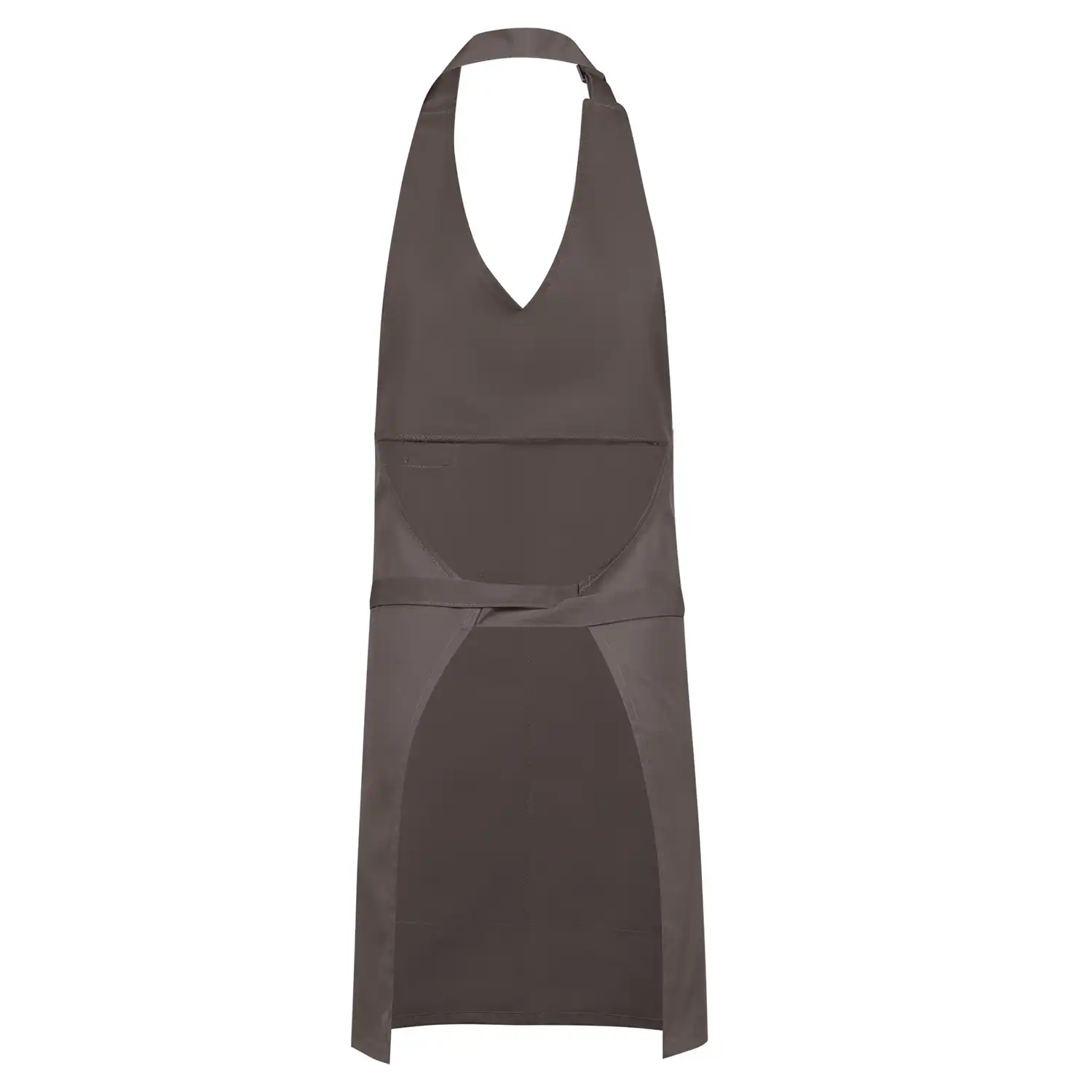 Damen Latzschürze Demin in braun - Thumbnail 2