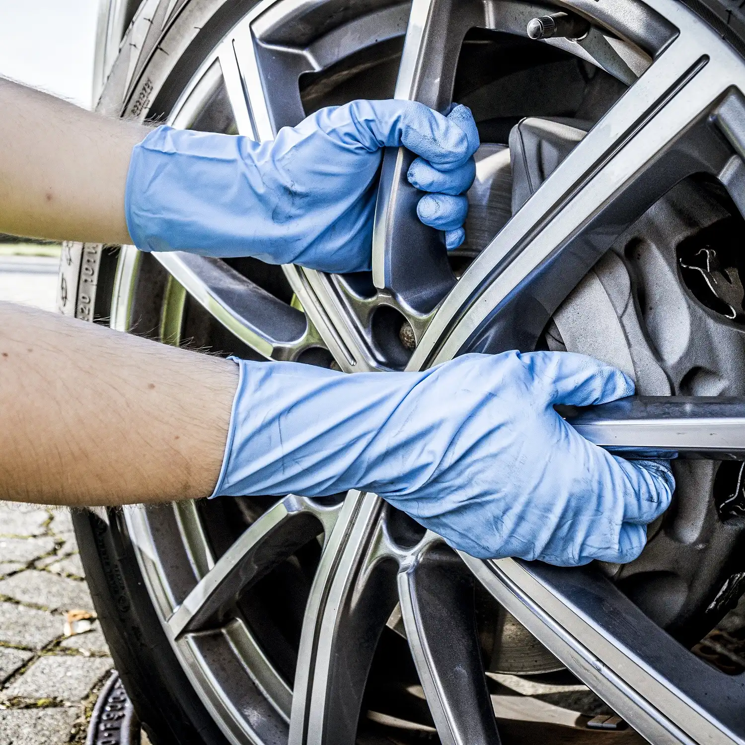 Nitril Einweghandschuhe HIGH RISK 50er Box in 9 (L) - Thumbnail 3