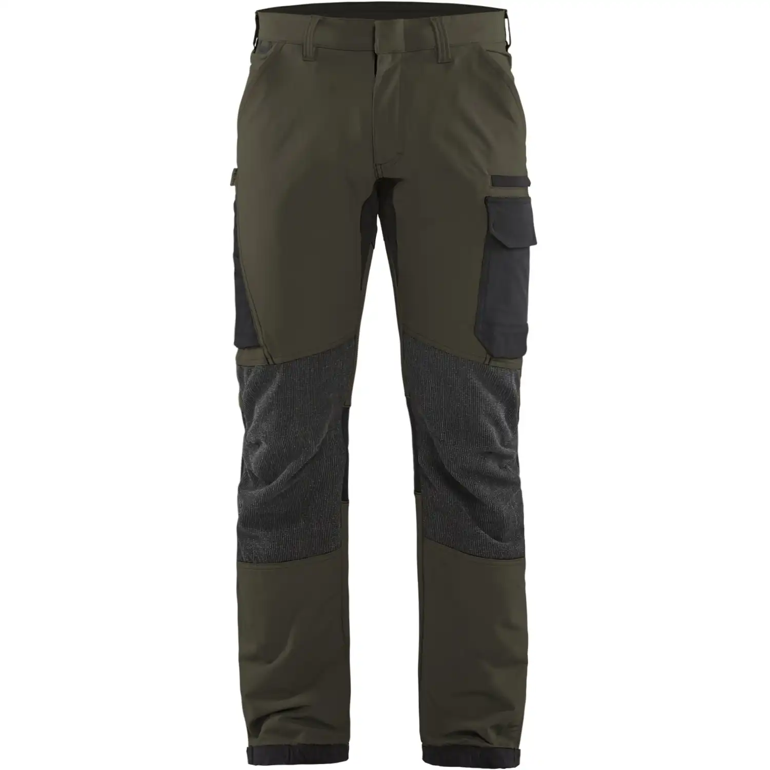 Stretch Servicehose "1422" in dunkeloliv/schwarz, C150 - Thumbnail 1