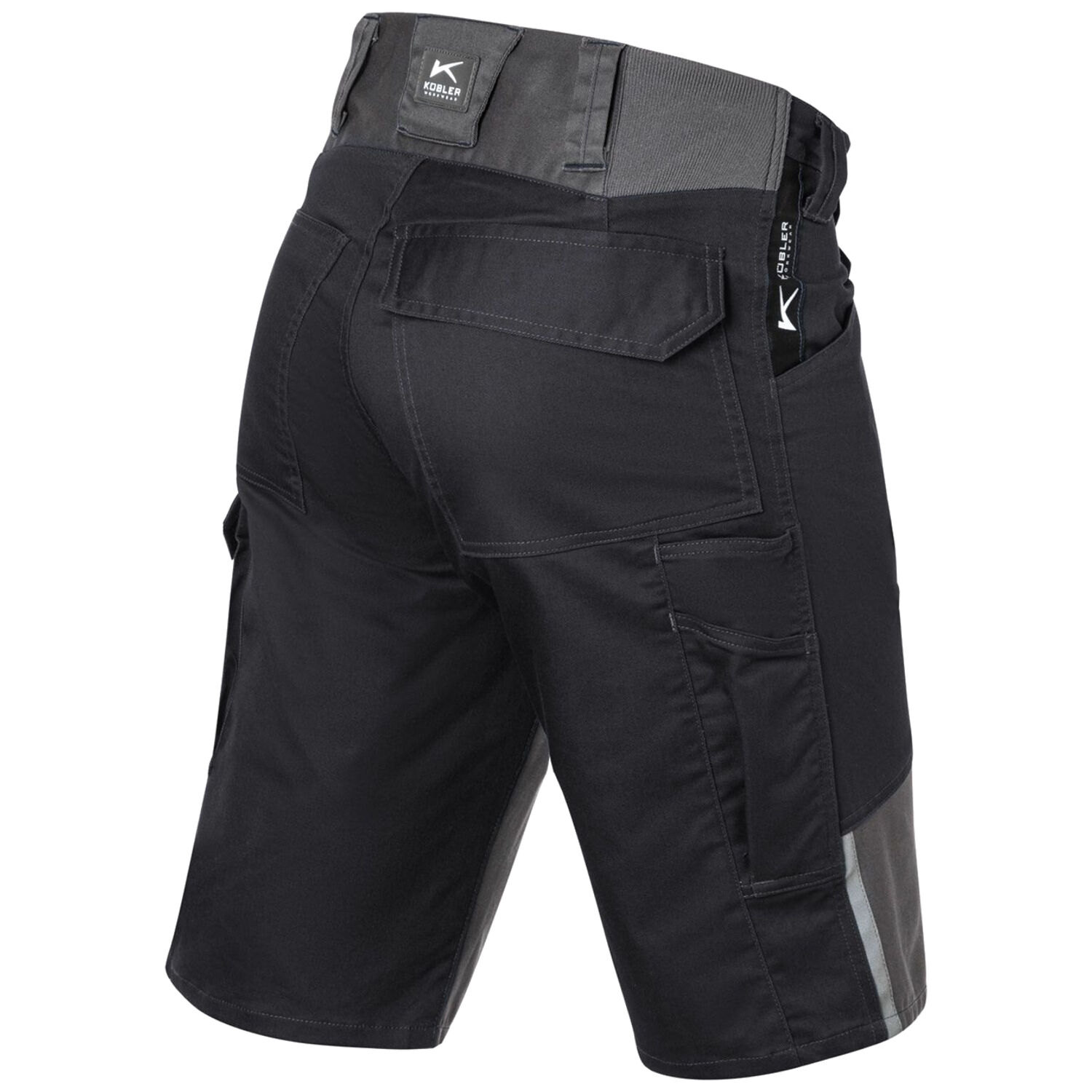Stretch-Shorts "REFORCE" in schwarz/dunkelgrau, 44 - Thumbnail 2